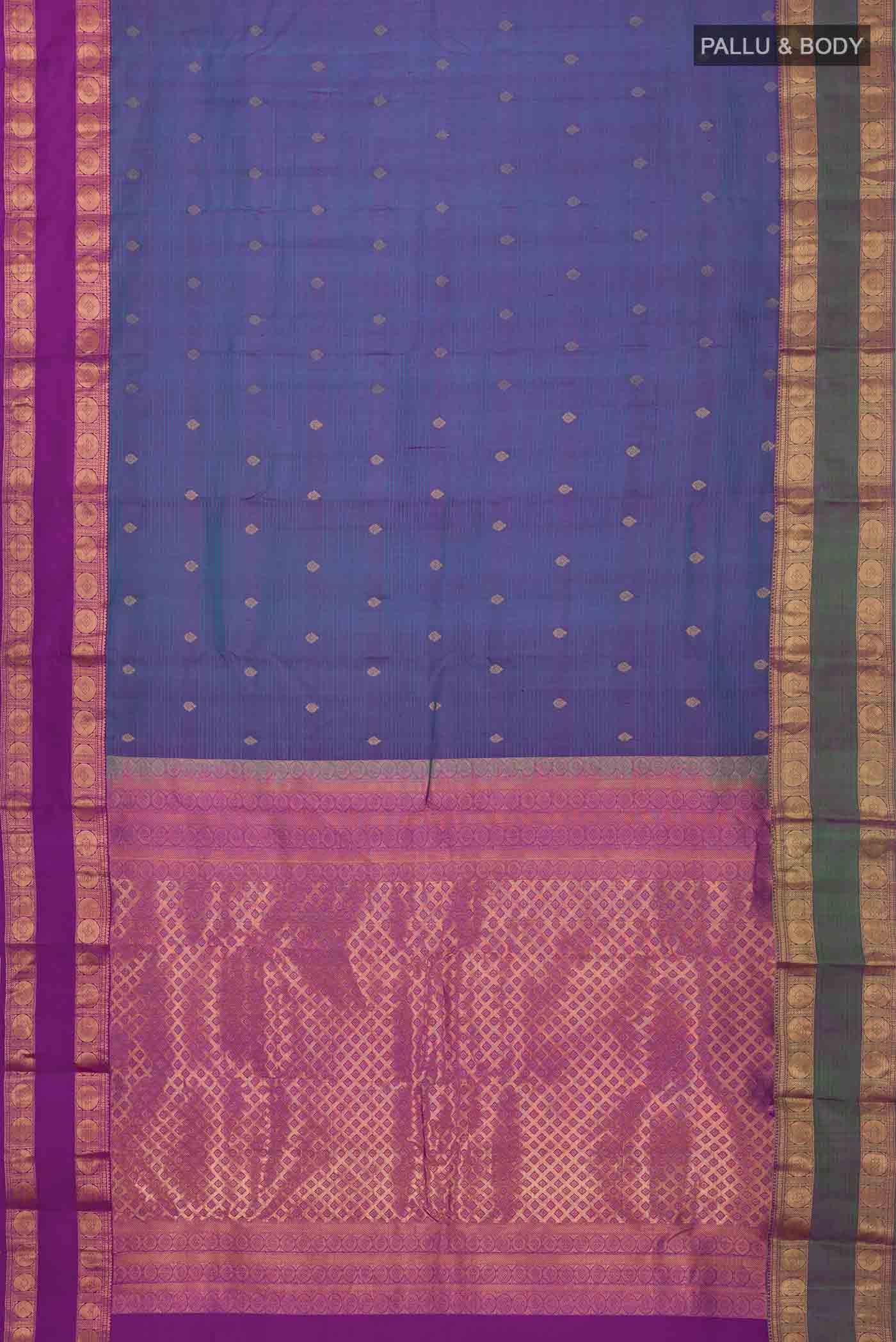 Blue Kanchipuram Silk Saree