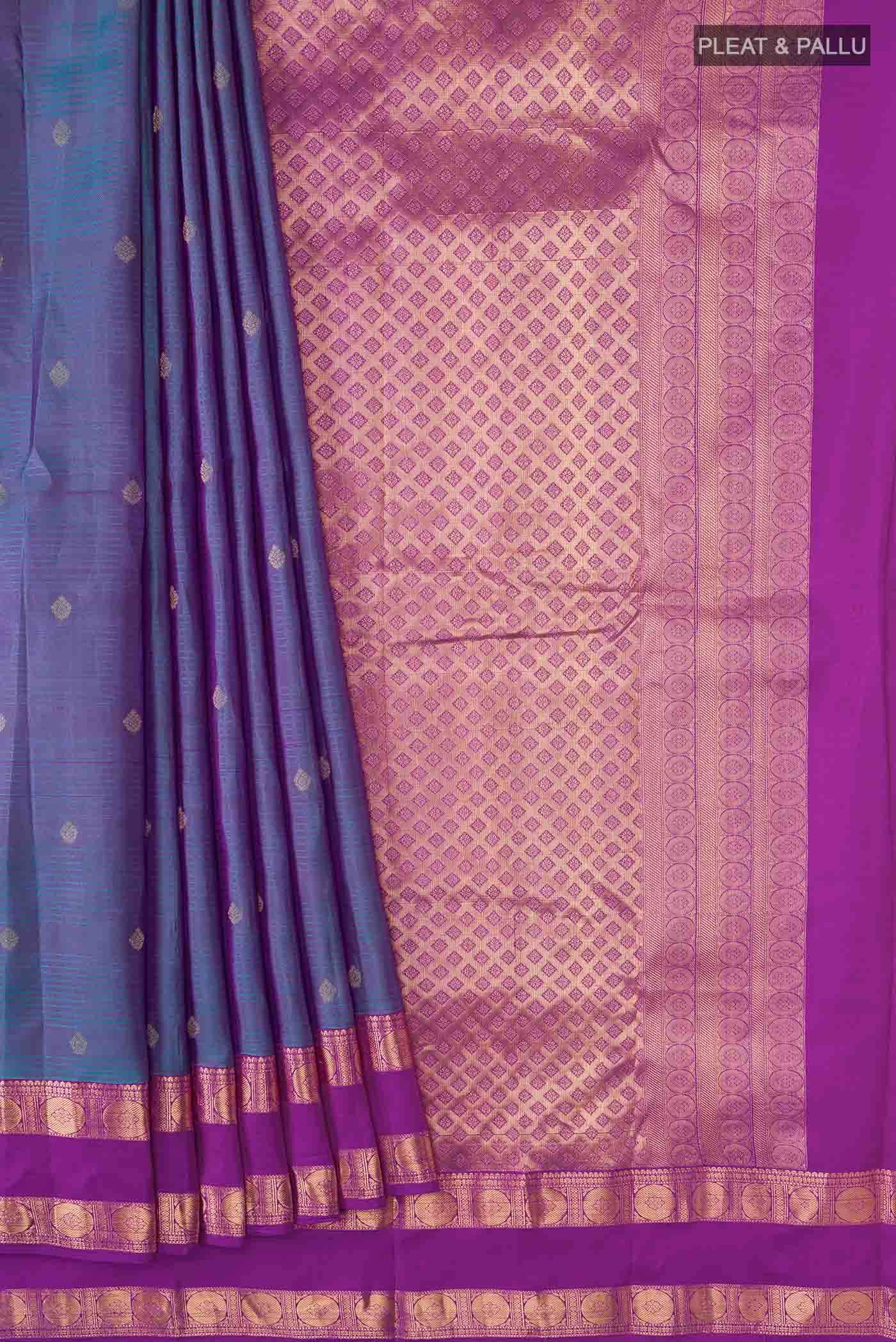 Blue Kanchipuram Silk Saree