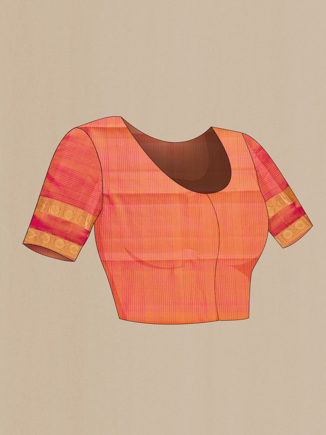 Parrot Green Dual Tone Kanchipuram Silk Saree