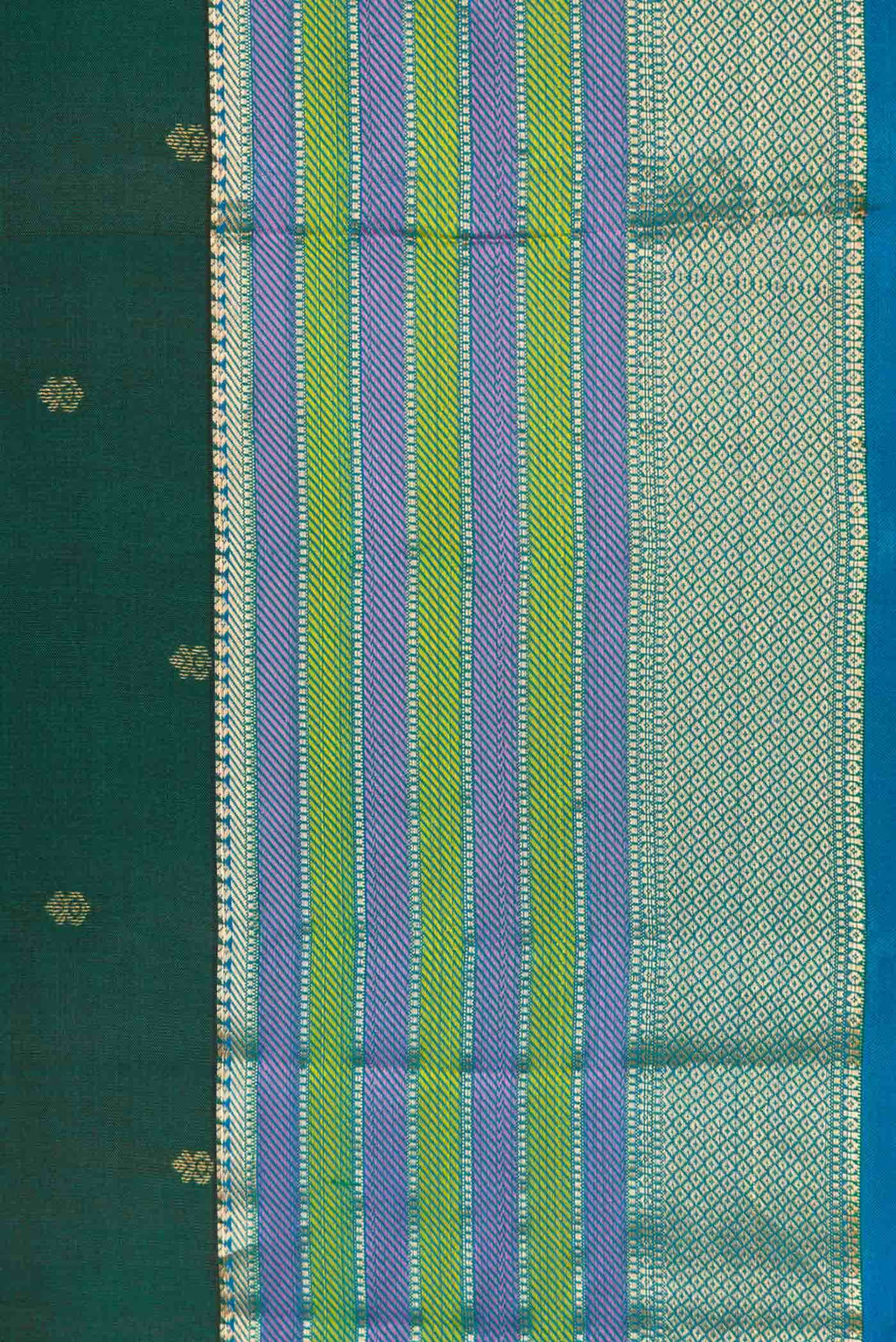 Green Dual Tone Kanchipuram Silk Saree