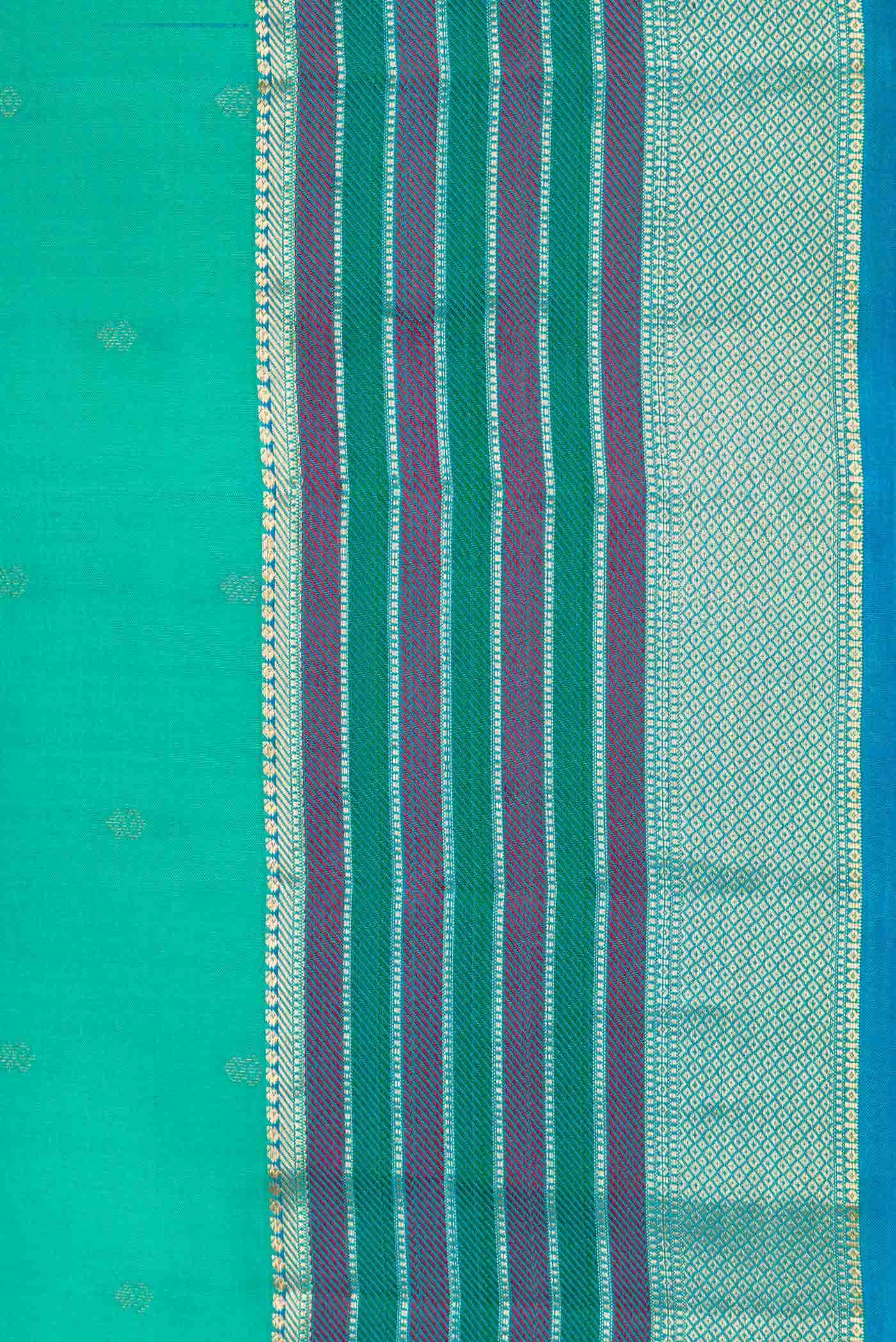 Green Dual Tone Kanchipuram Silk Saree