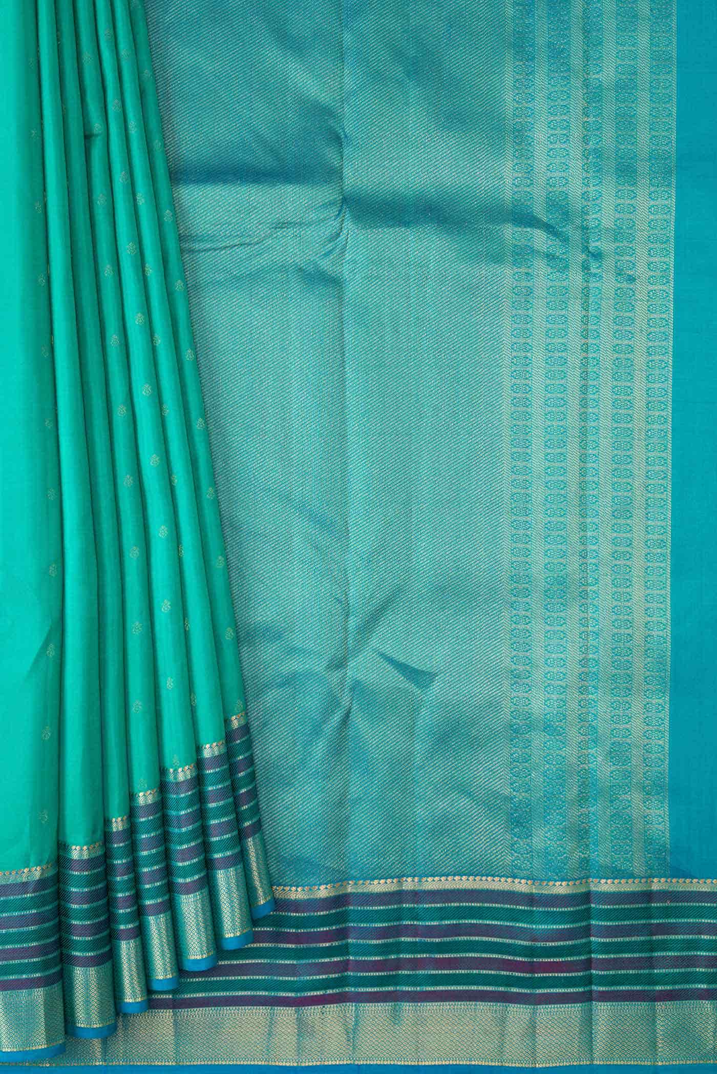 Green Dual Tone Kanchipuram Silk Saree