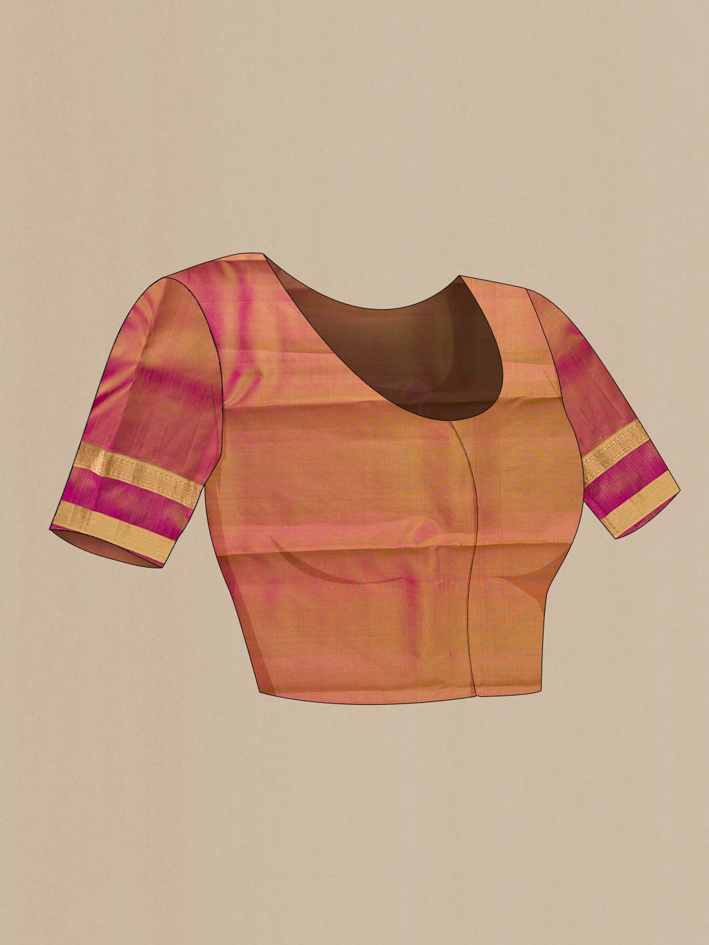 Parrot Green Dual Tone Kanchipuram Silk Saree