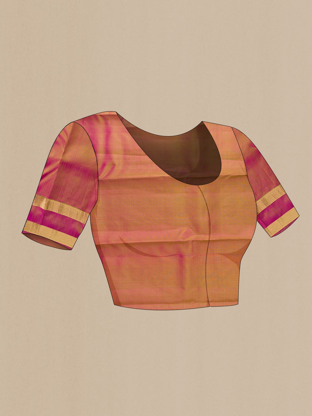 Parrot Green Dual Tone Kanchipuram Silk Saree