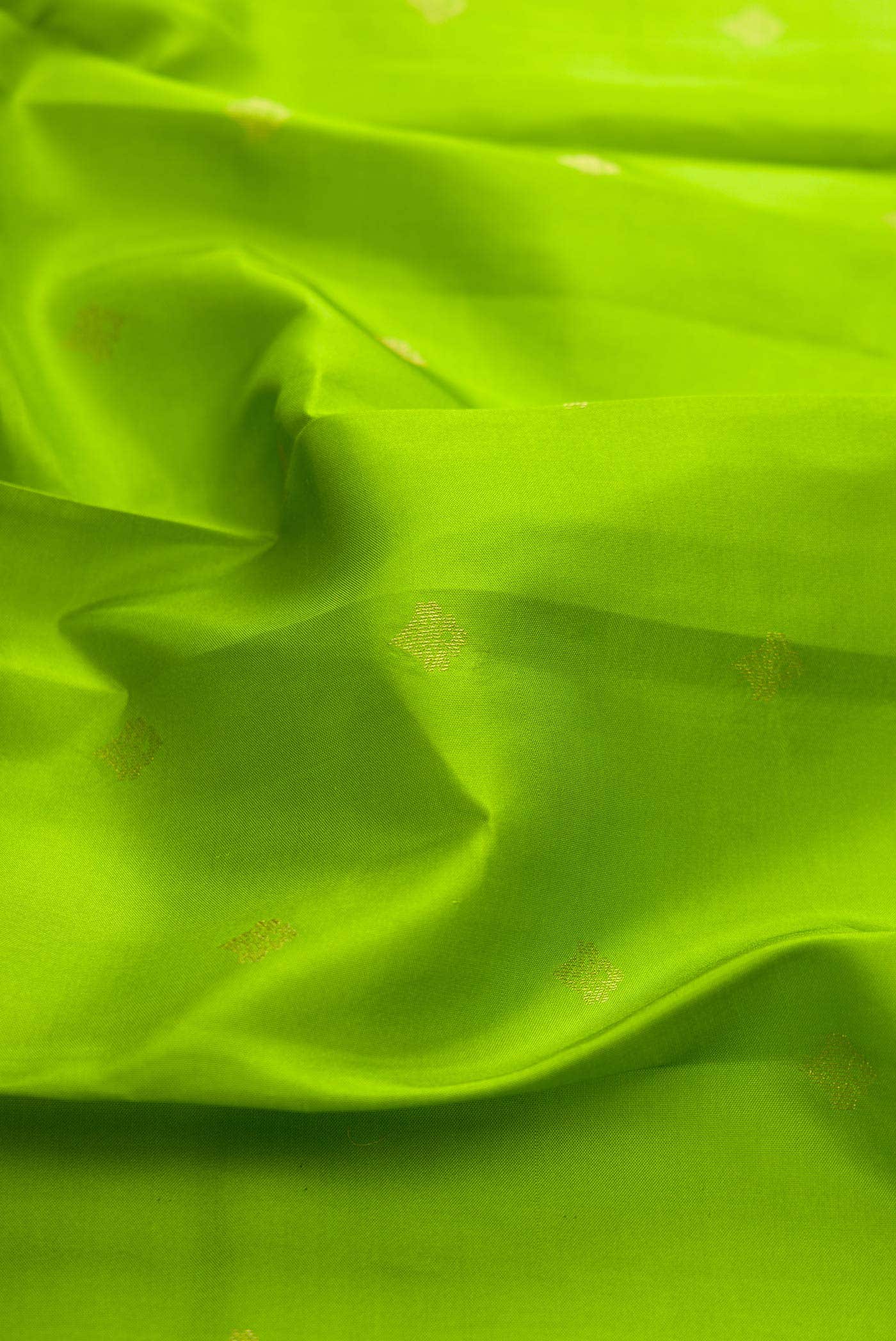 Parrot Green Dual Tone Kanchipuram Silk Saree