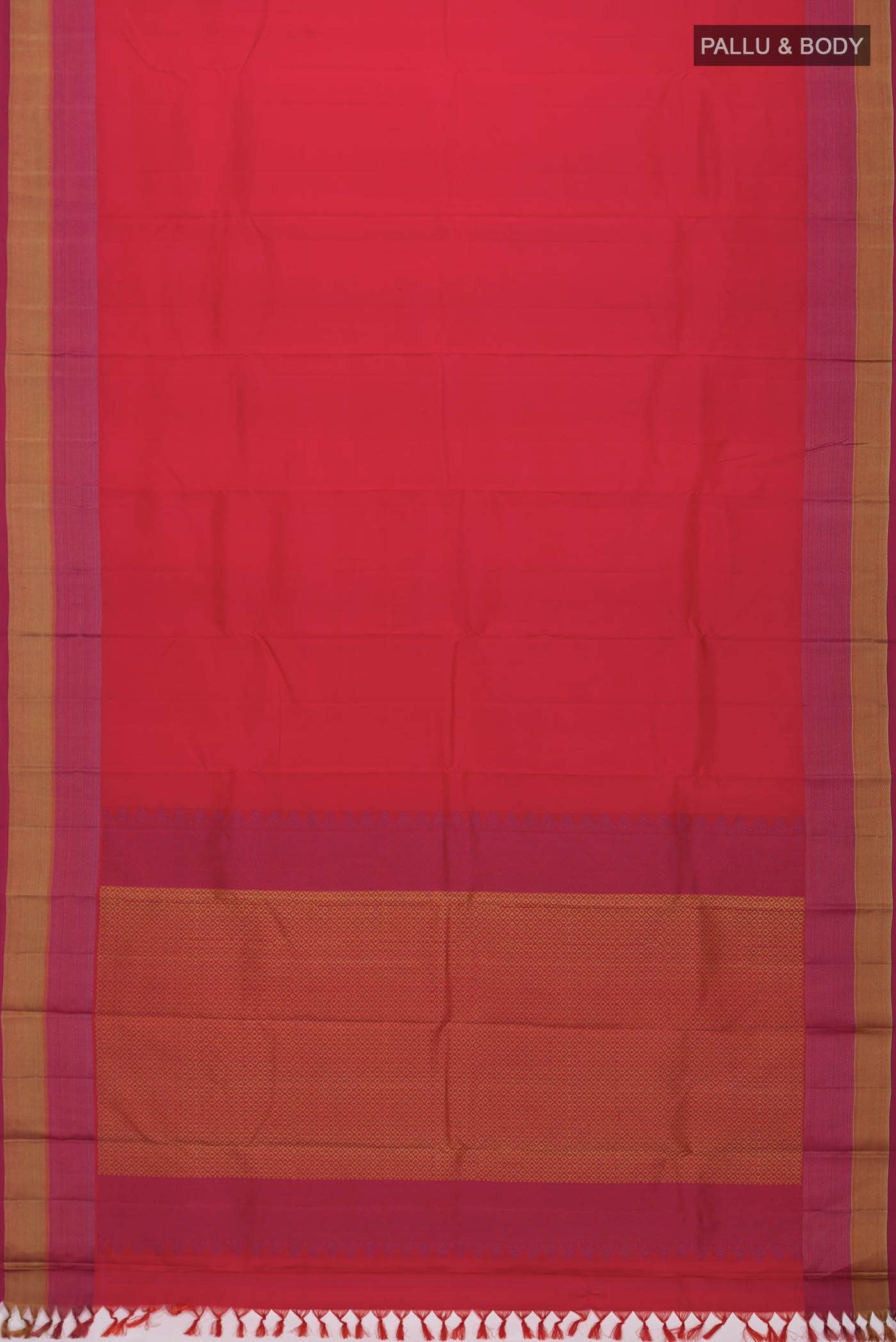 Orange Kanchipuram Silk Saree