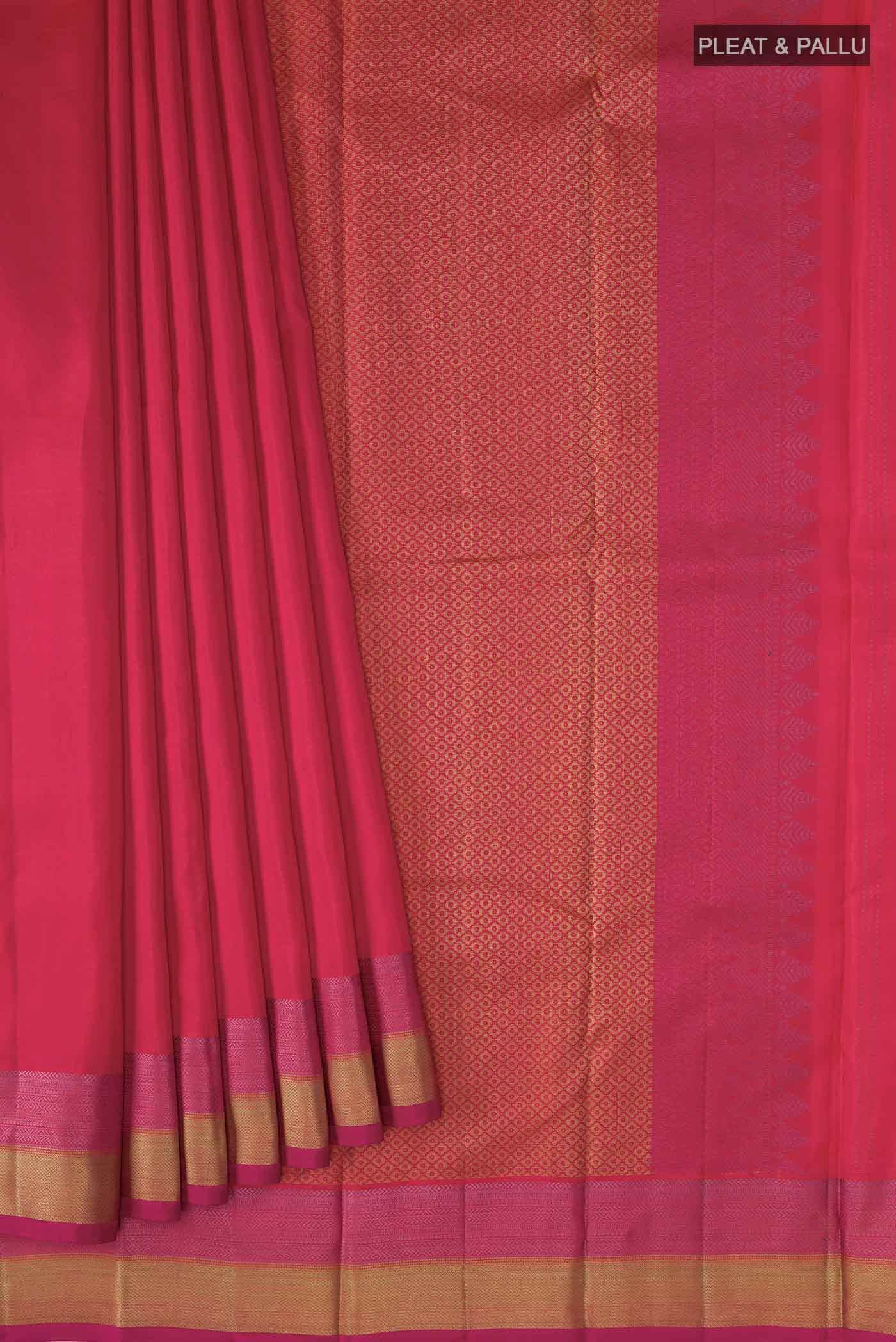 Orange Kanchipuram Silk Saree