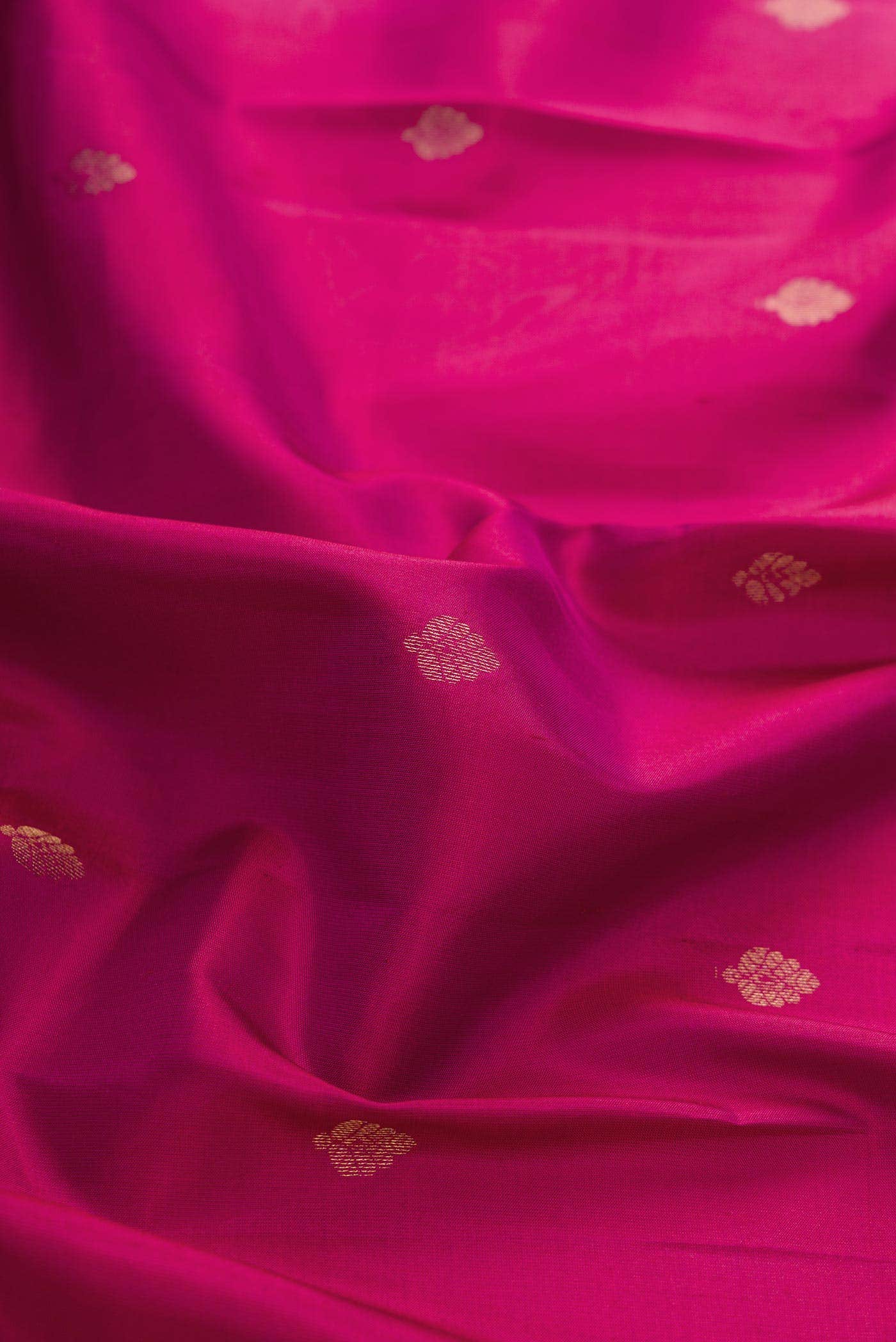 Dark Pink Dual Tone Kanchipuram Silk Saree