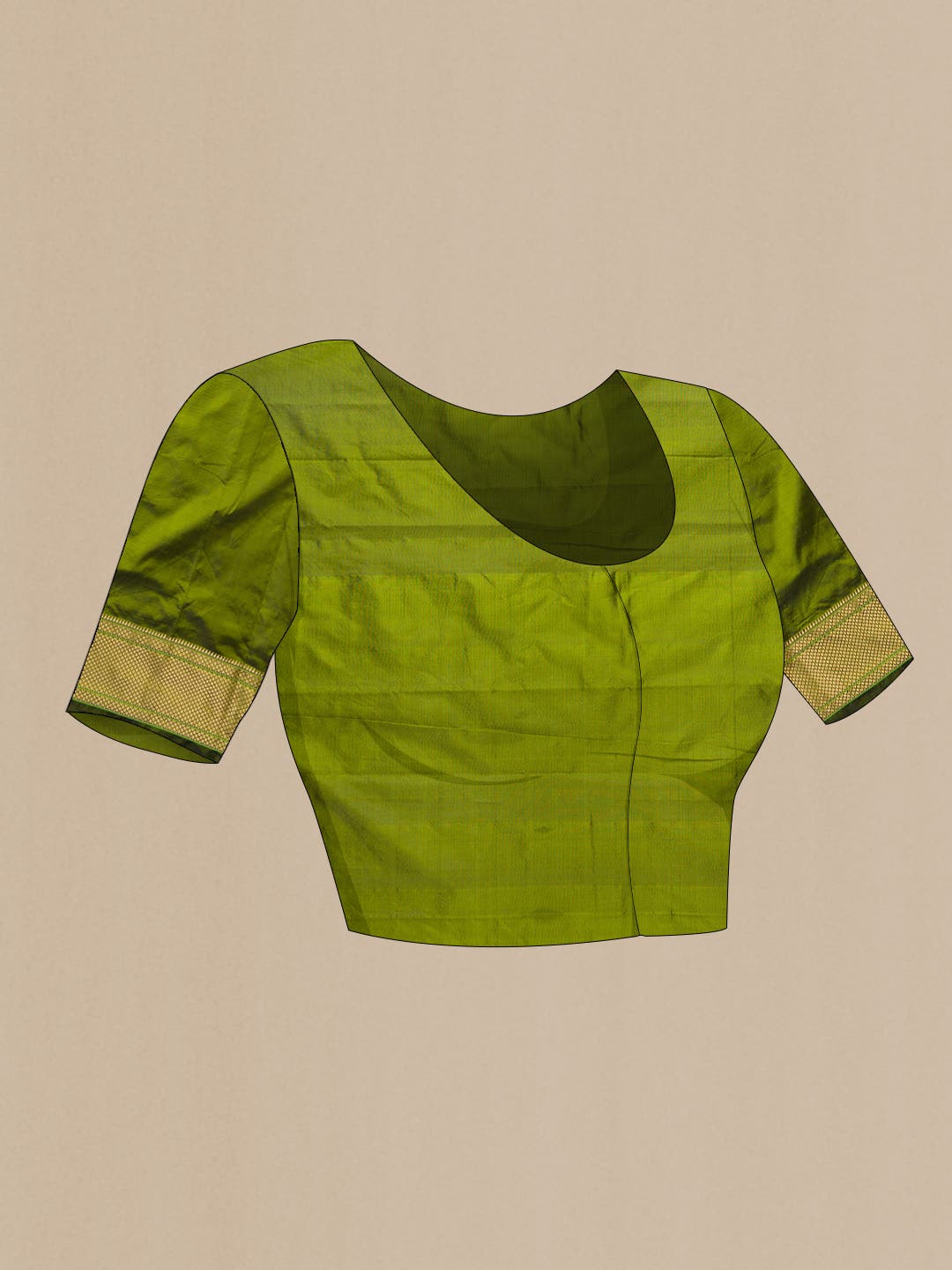 Green Dual Tone Blended Paithani Silk Saree