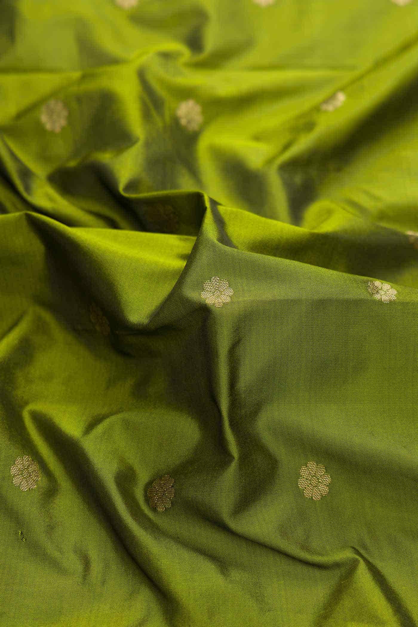 Green Dual Tone Blended Paithani Silk Saree