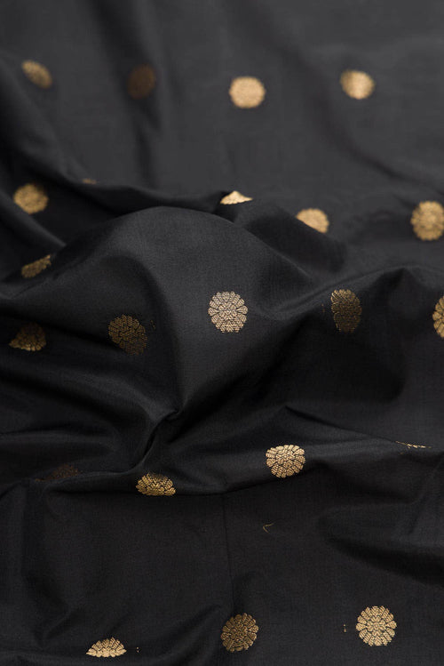 Black Dual Tone Blended Paithani Silk Saree