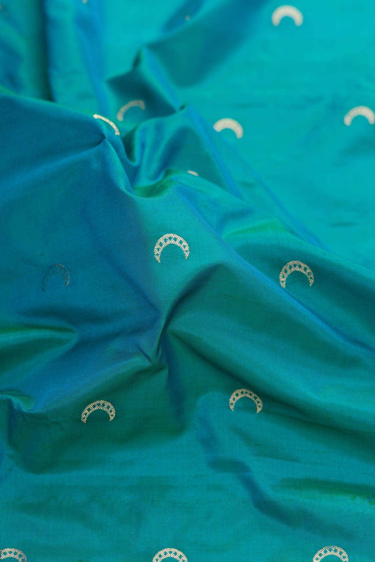 Turquoise Blended Paithani Silk Saree