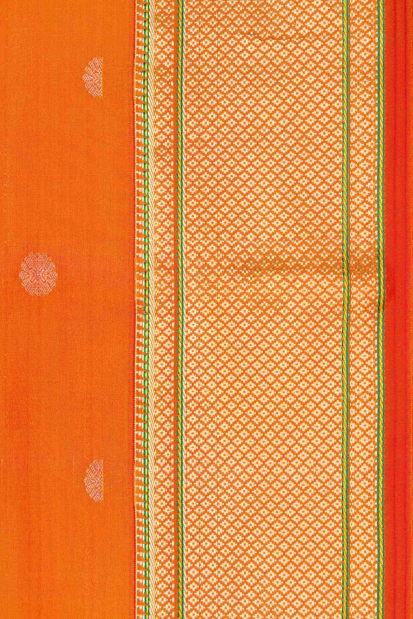 Mustard Dual Tone Blended Paithani Silk Saree