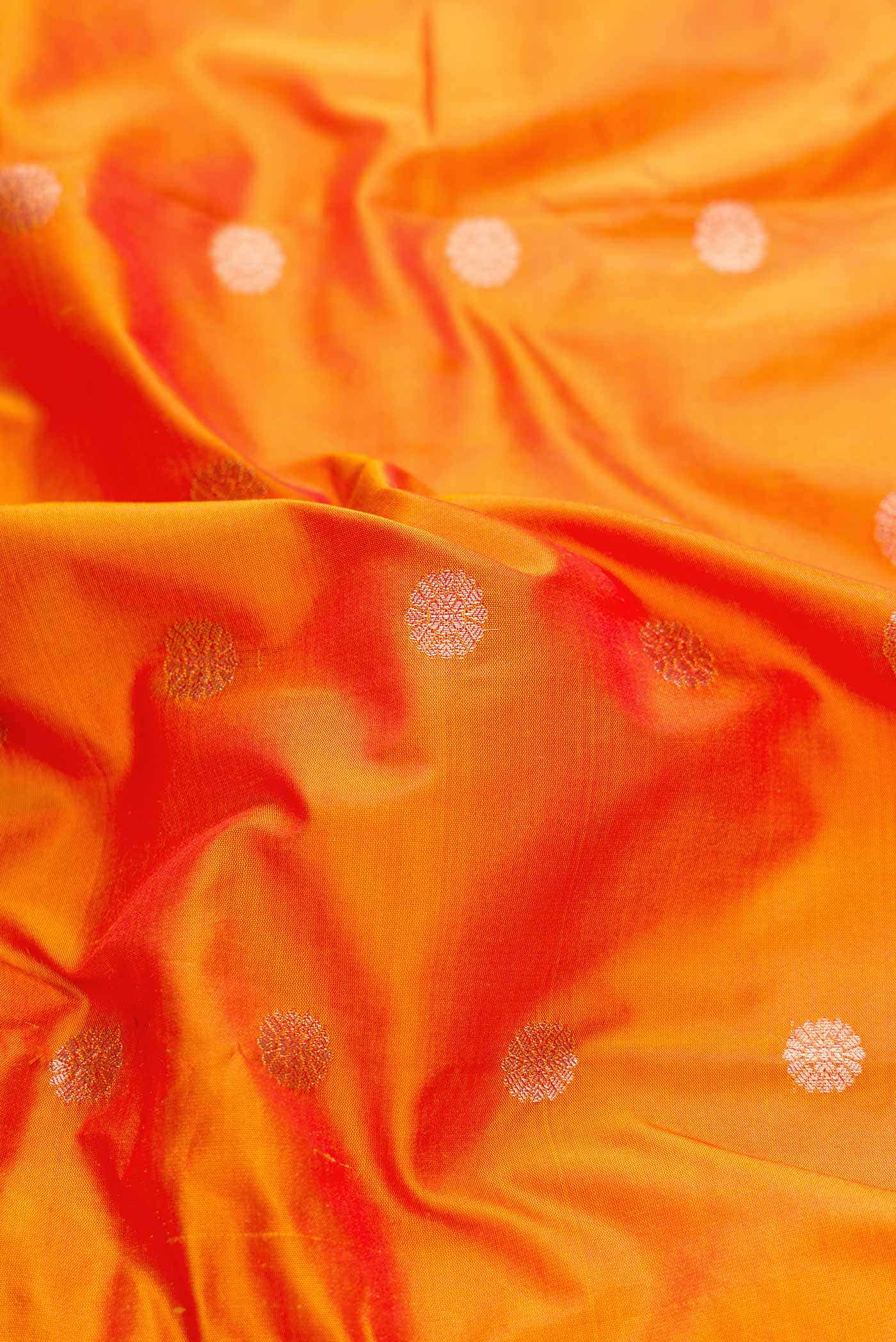 Mustard Dual Tone Blended Paithani Silk Saree
