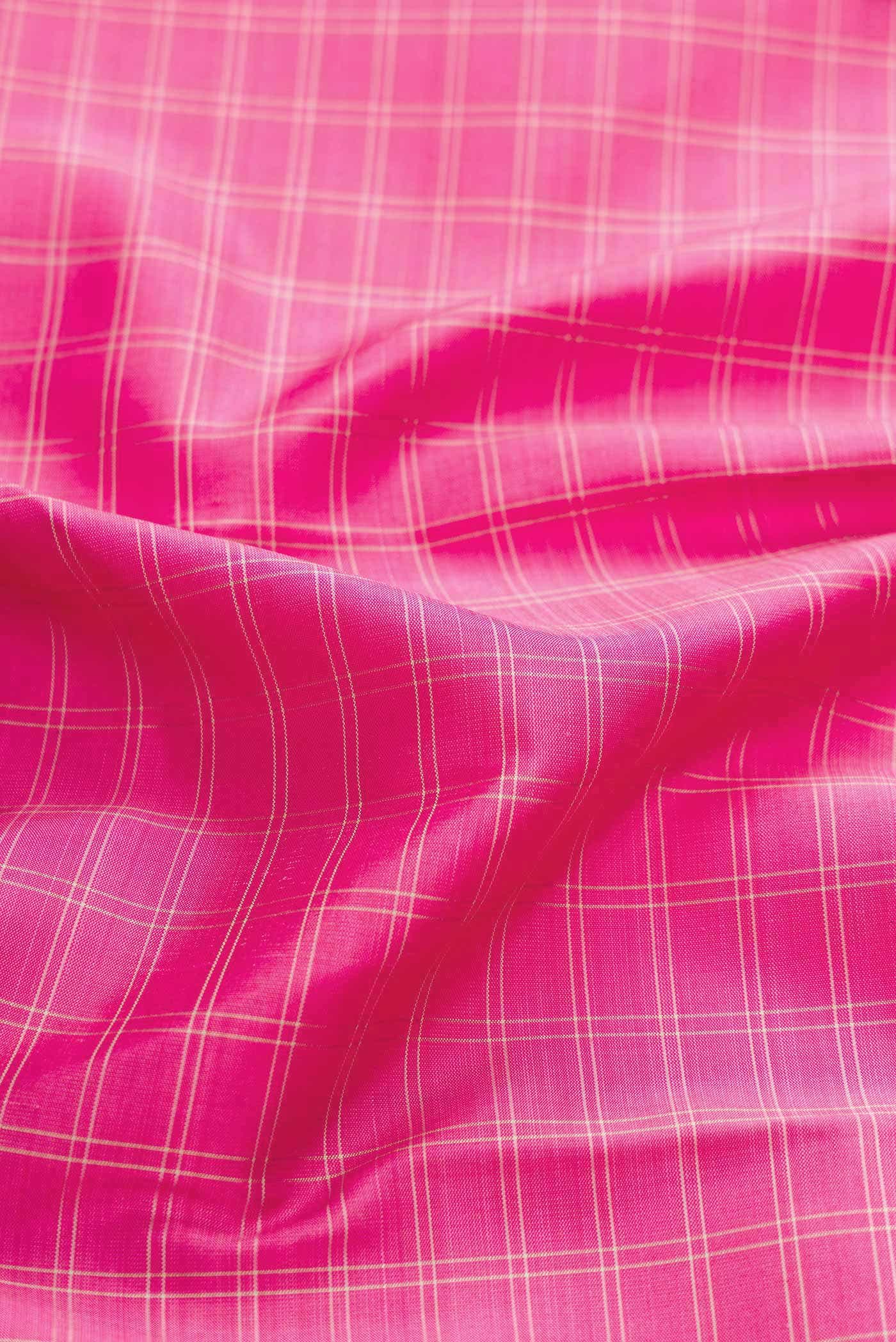 Pure Silk Pure Zari Pink Dual Tone Kanchipuram Saree