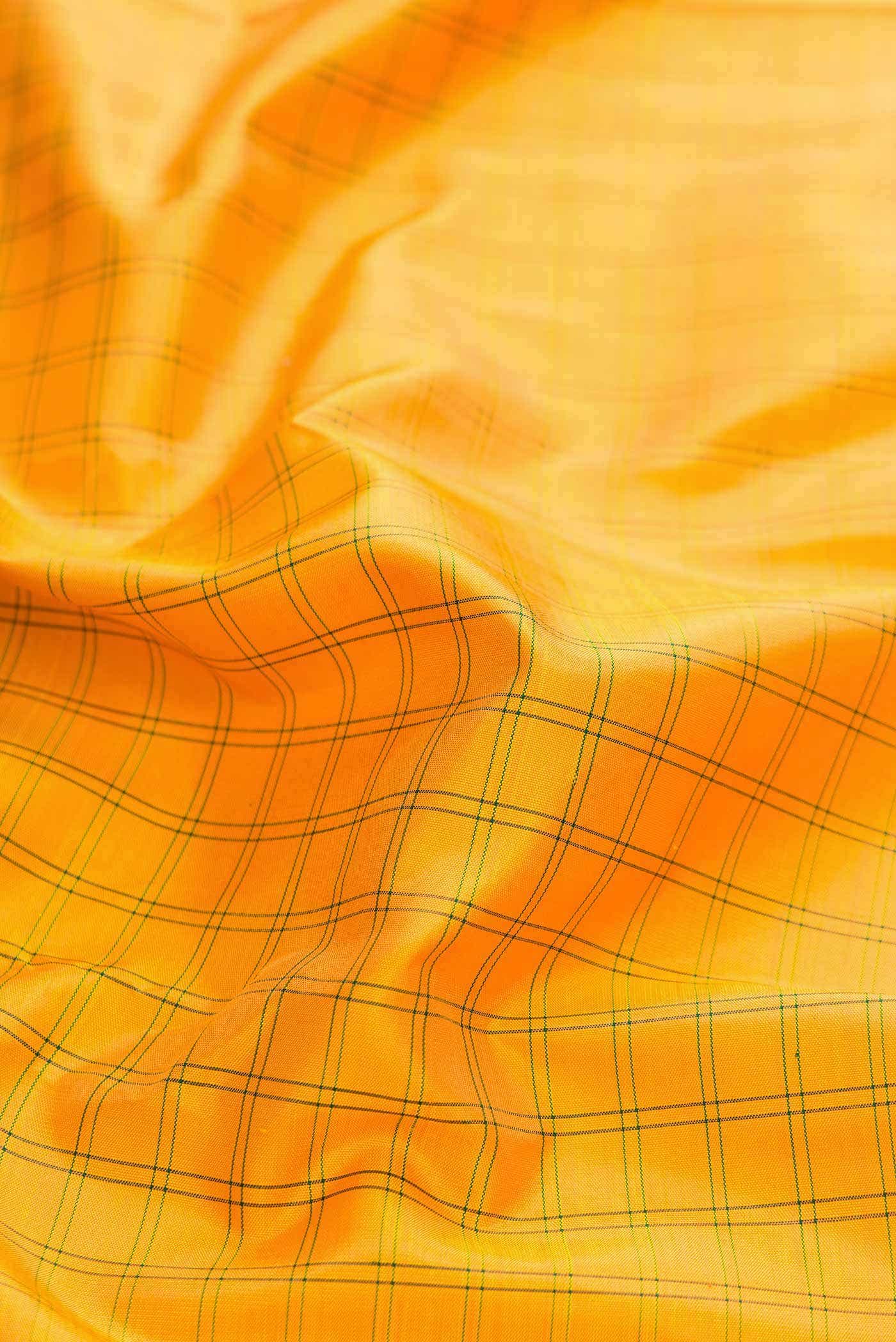 Pure Silk Pure Zari Yellow Dual Tone Kanchipuram Saree