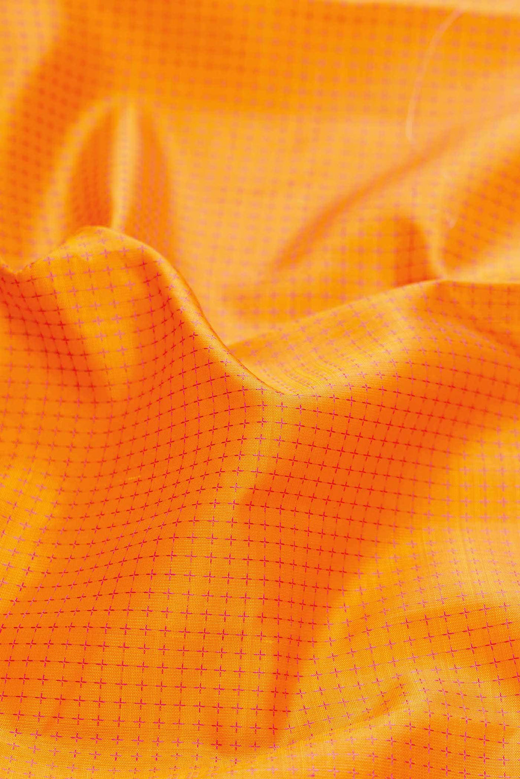 Pure Silk Pure Zari Orange Dual Tone Kanchipuram Saree