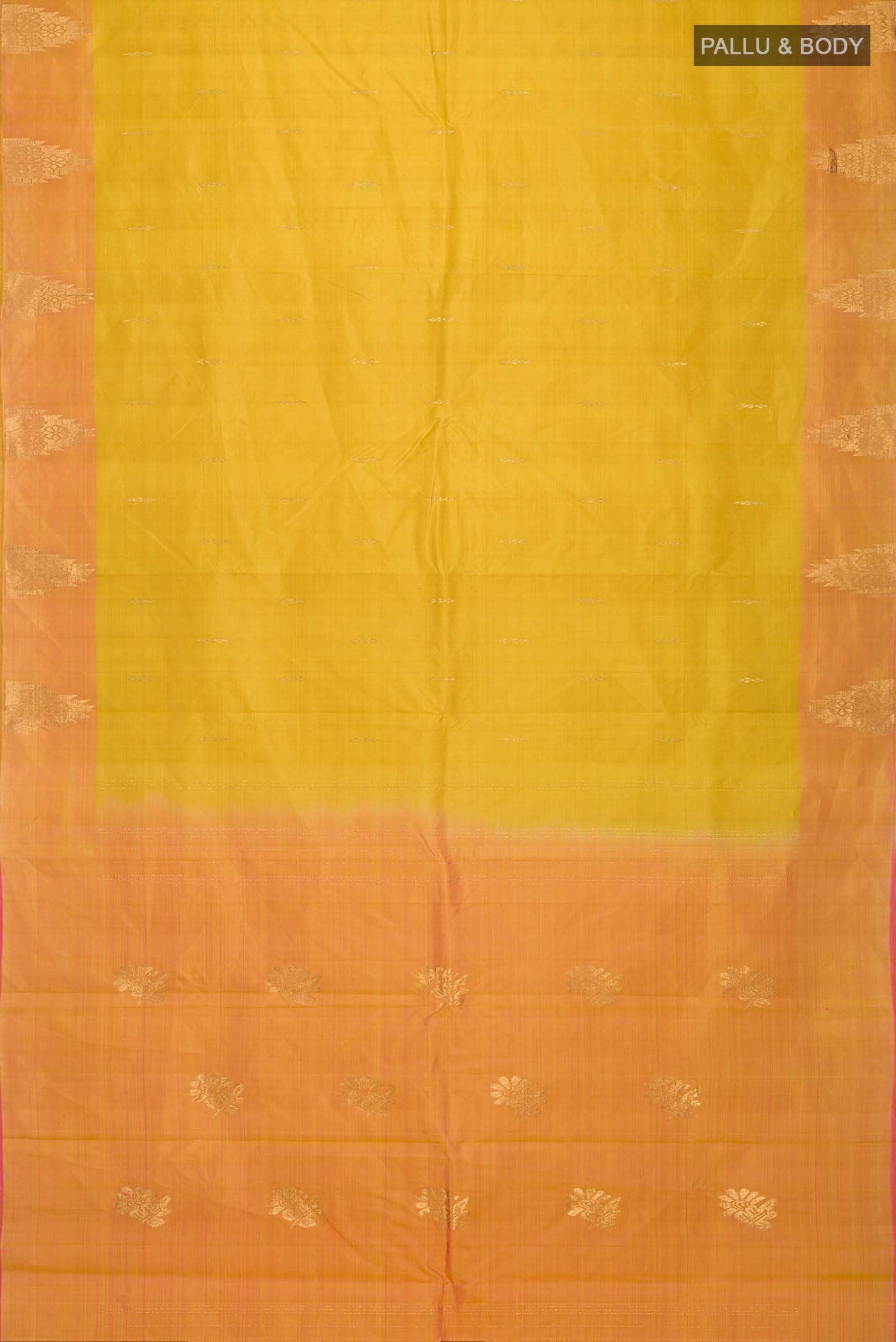 Yellow Kanchipuram Silk Saree