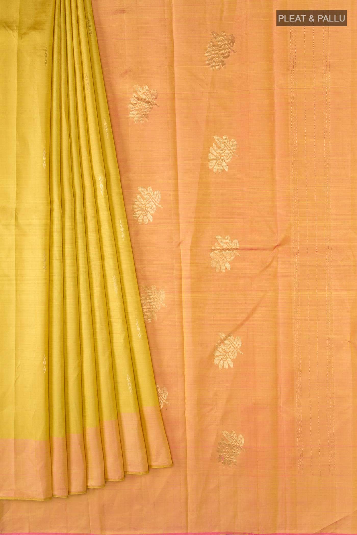 Yellow Kanchipuram Silk Saree