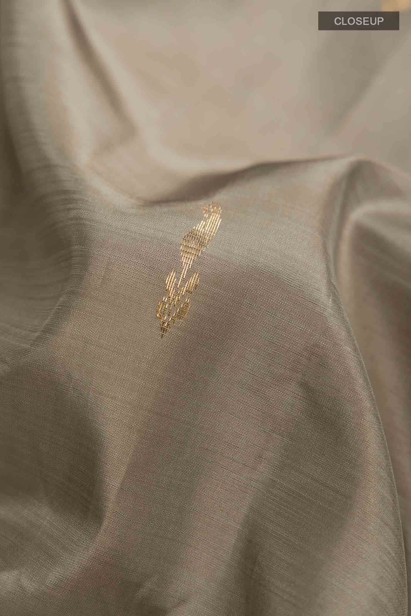 Davys Grey Kanchipuram Silk Saree