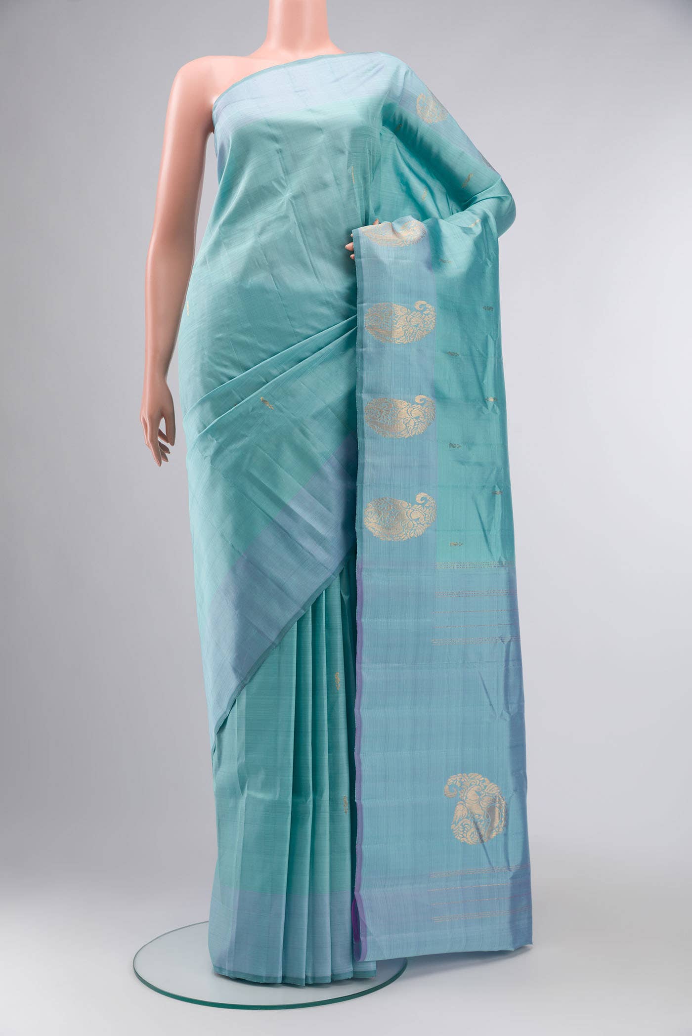 Blue Kanchipuram Silk Saree