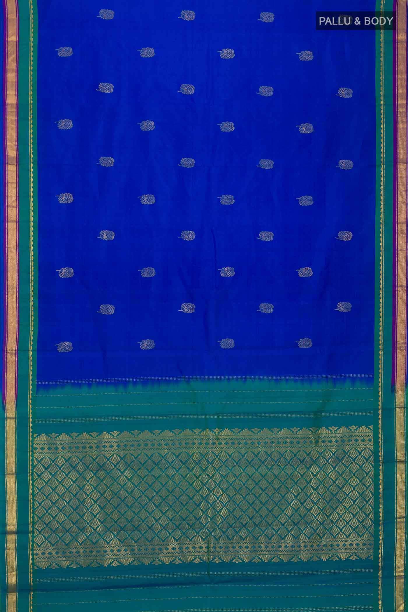 Blue Kanchipuram Silk Saree