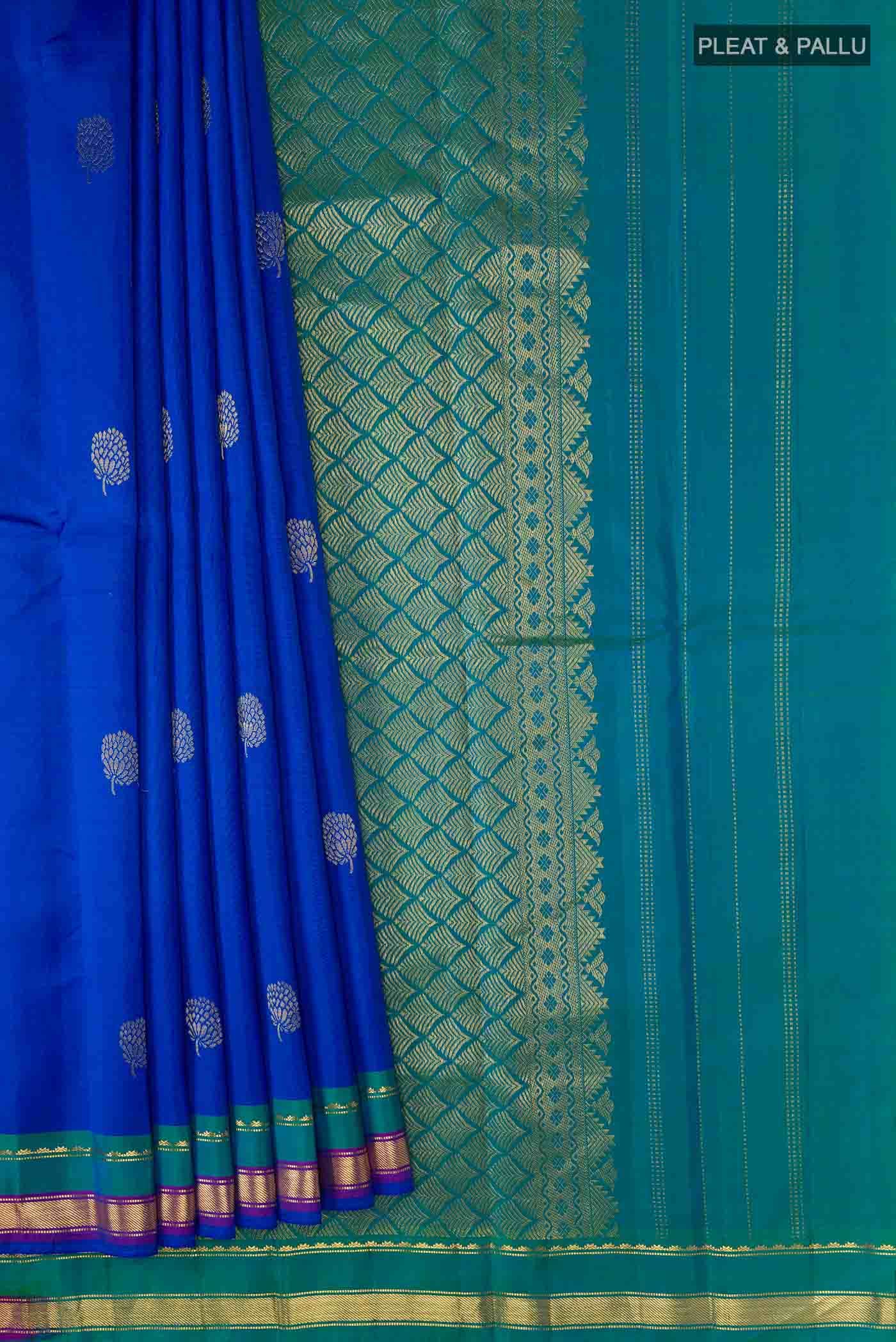 Blue Kanchipuram Silk Saree