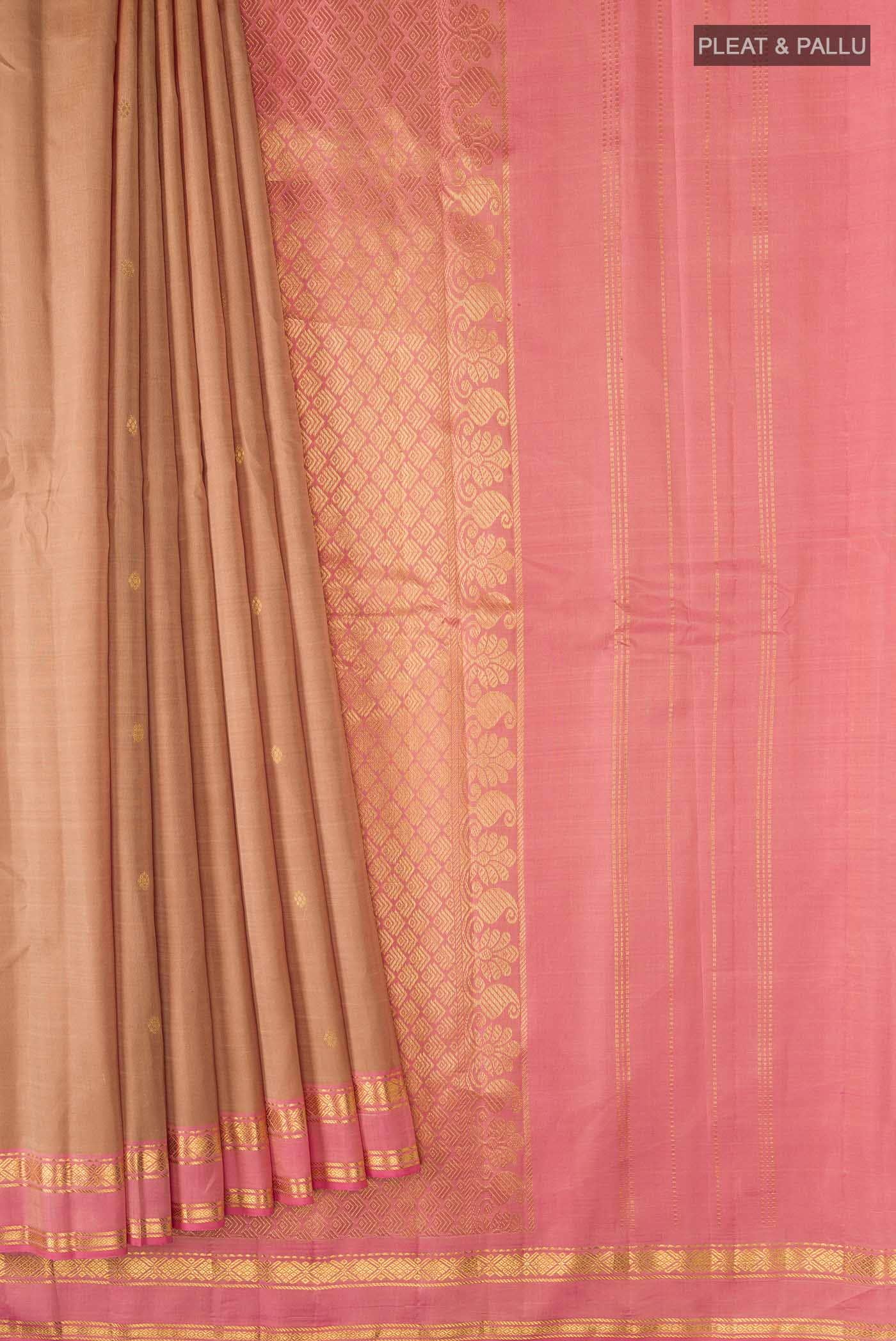 Brown Kanchipuram Silk Saree