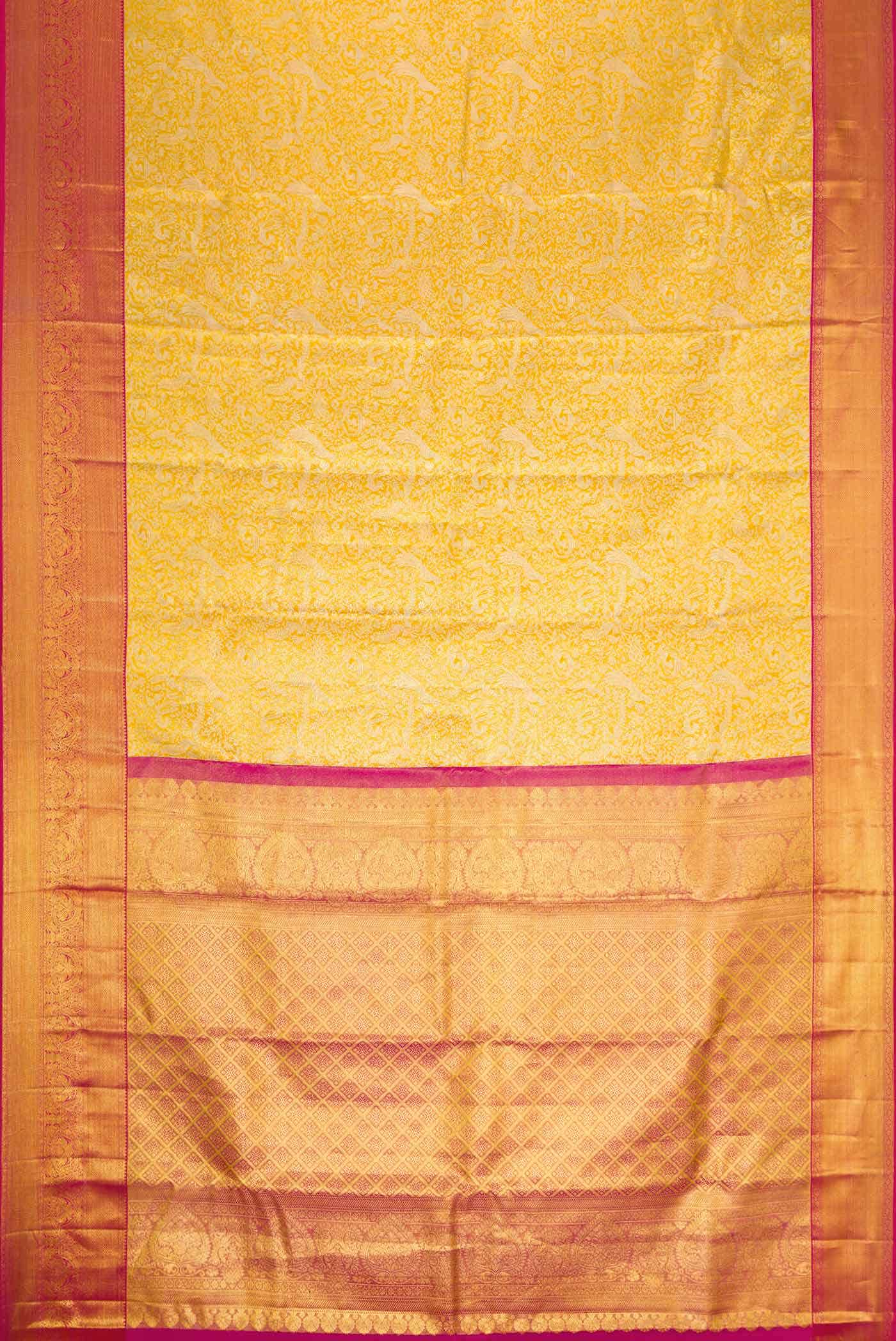 Sandal Dual Tone Kanchipuram Tissue Silk Saree