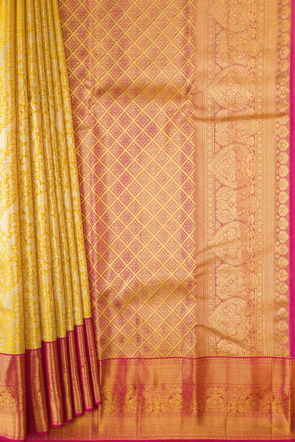Sandal Dual Tone Kanchipuram Tissue Silk Saree