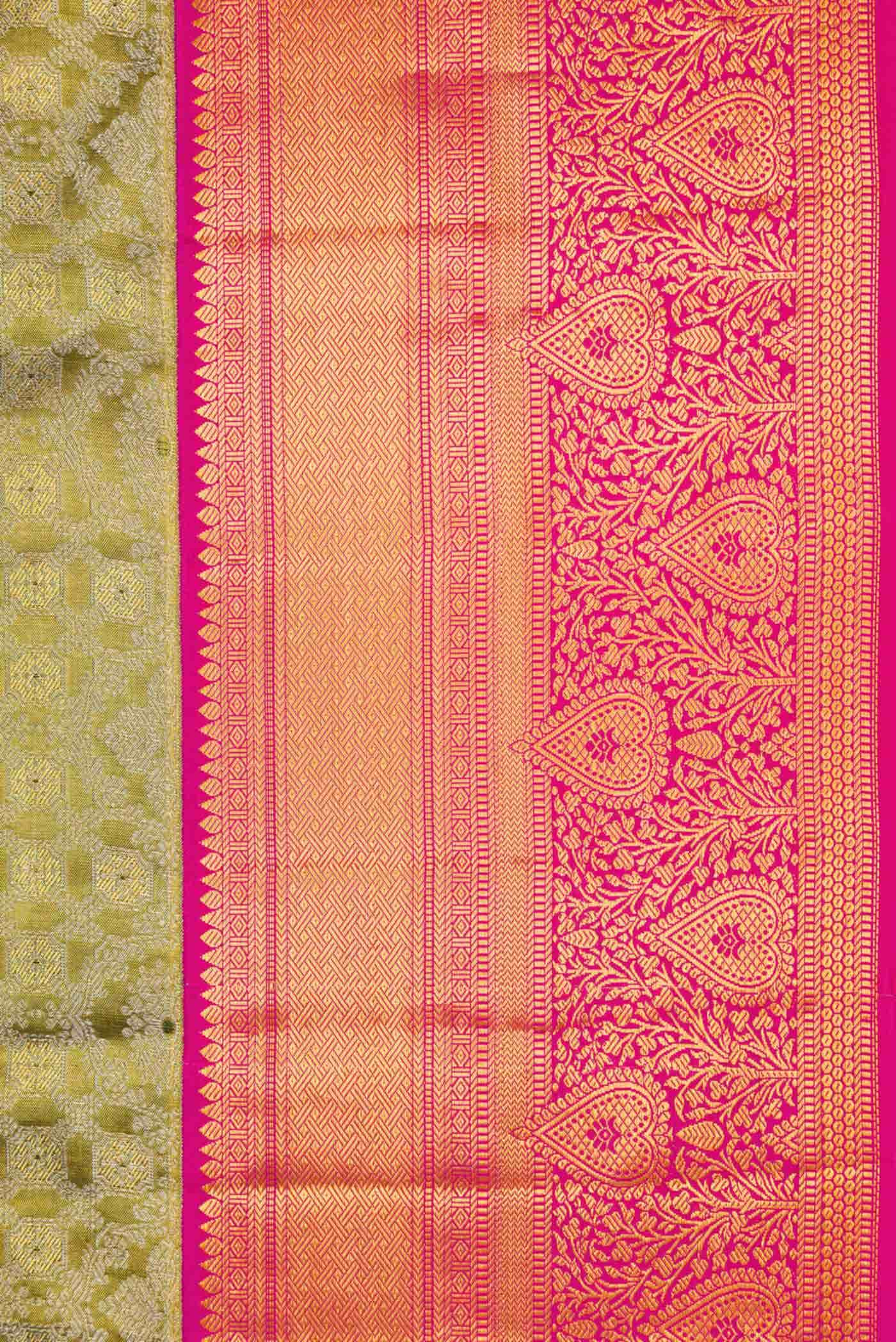Green Dual Tone Kanchipuram Tissue Silk Saree