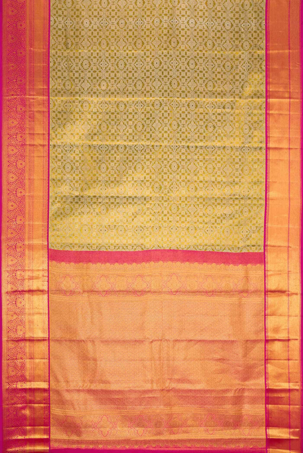 Green Dual Tone Kanchipuram Tissue Silk Saree