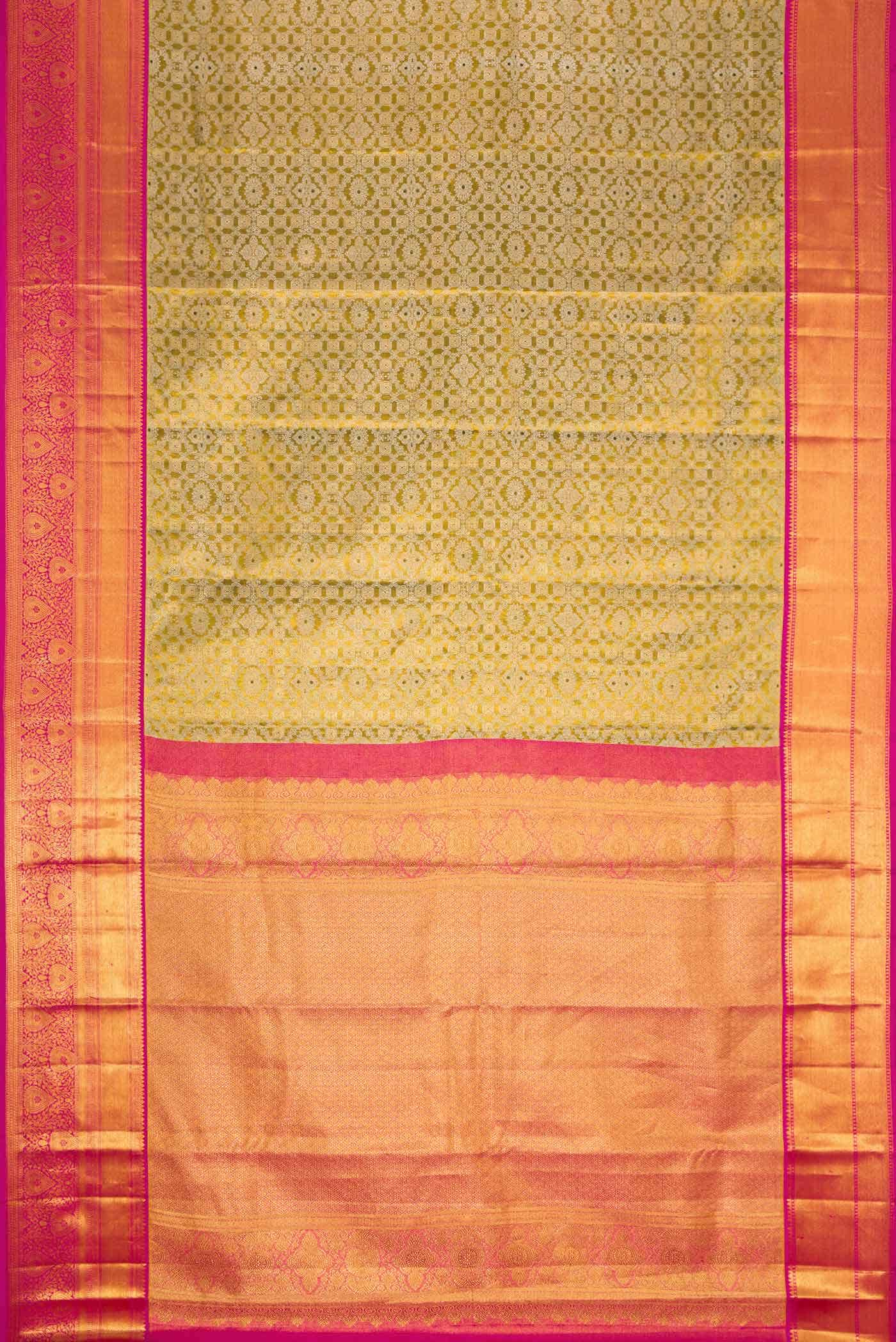 Green Dual Tone Kanchipuram Tissue Silk Saree