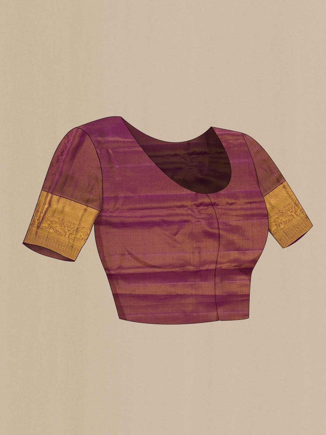 Pink Dual Tone Kanchipuram Tissue Silk Saree