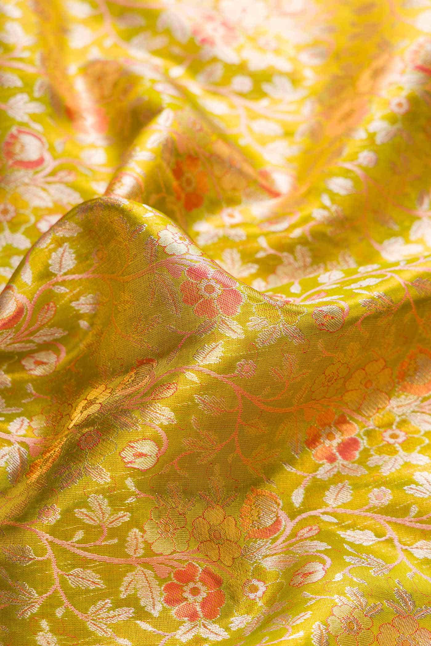 Green Dual Tone Kanchipuram Tissue Silk Saree