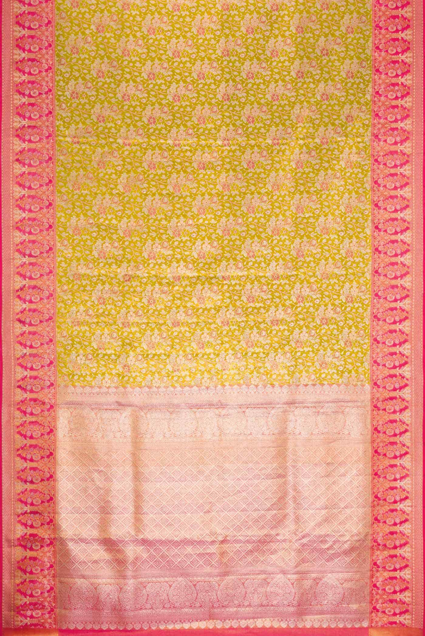 Green Dual Tone Kanchipuram Tissue Silk Saree