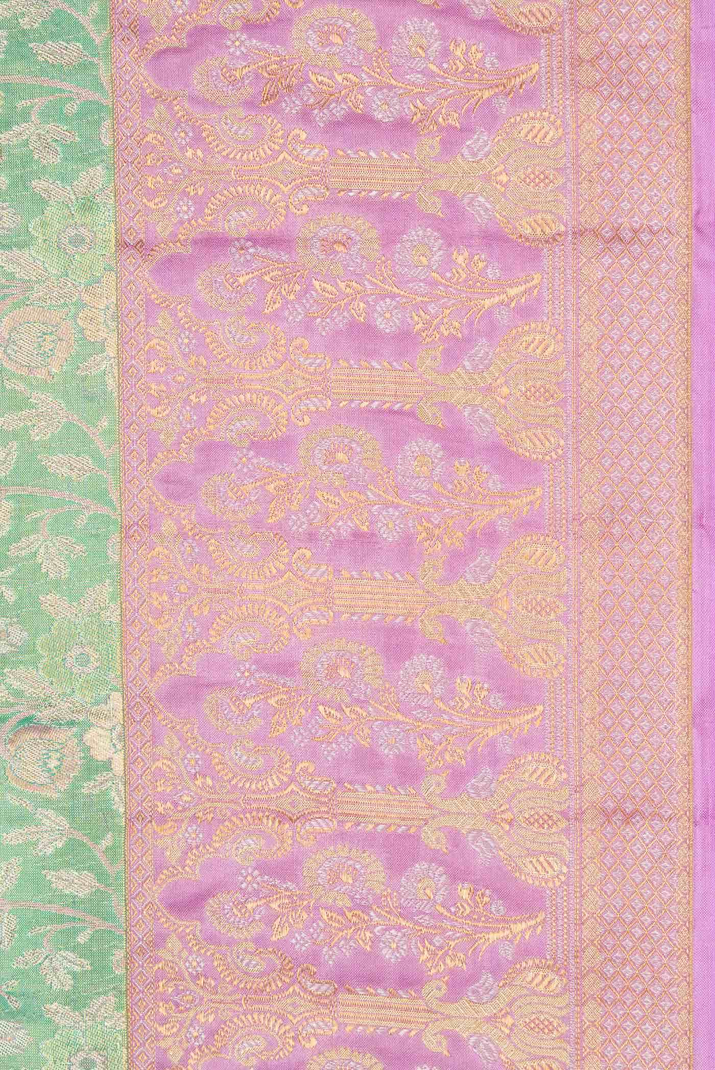 Green Dual Tone Kanchipuram Tissue Silk Saree