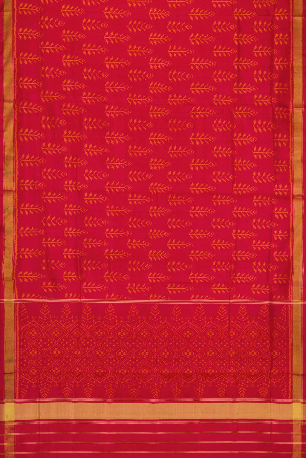 Red Dual Tone Rajkot Patola Silk Saree