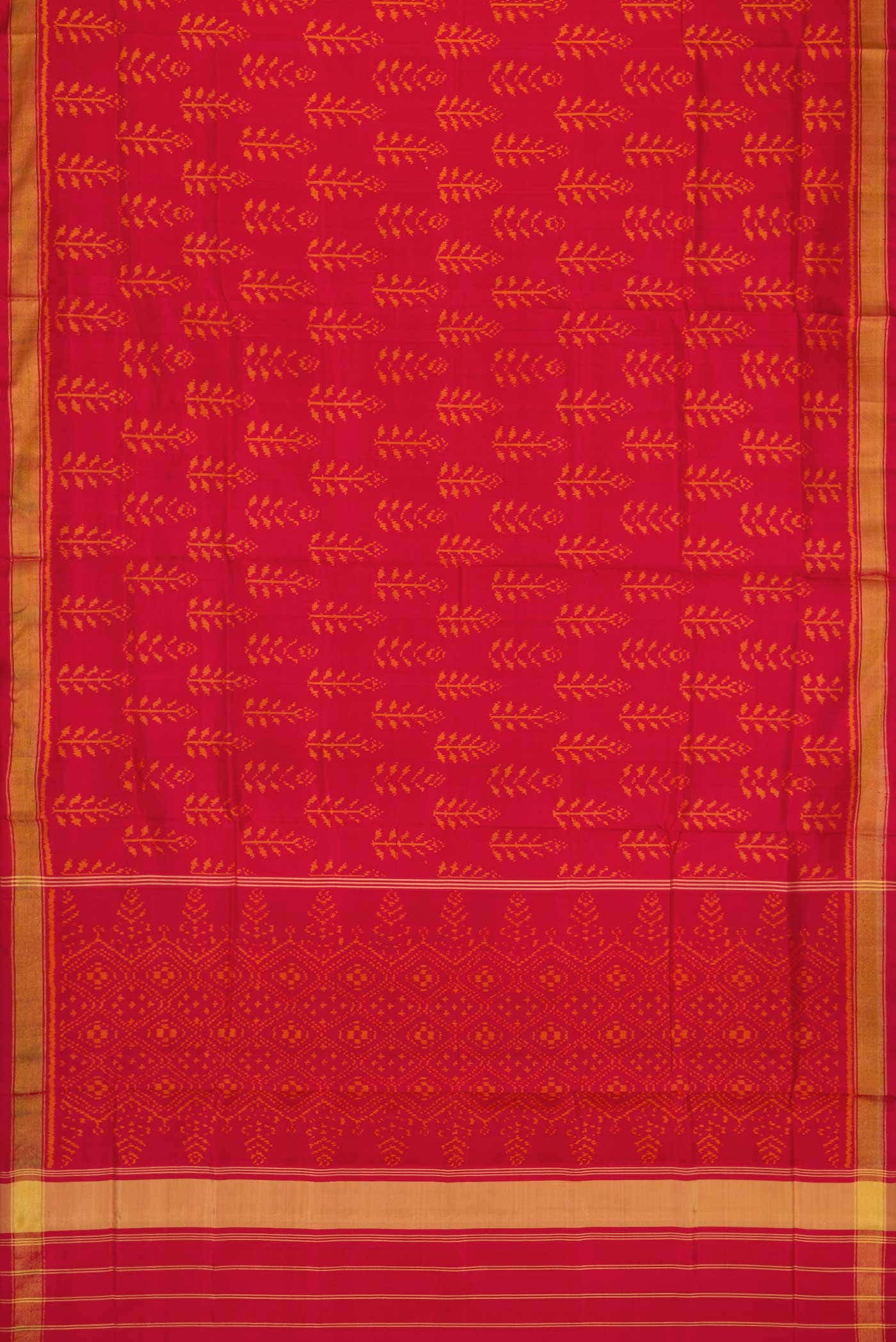 Red Dual Tone Rajkot Patola Silk Saree