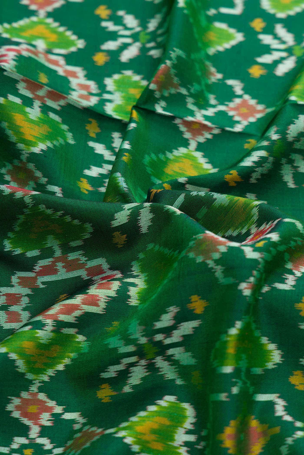 Green Dual Tone Rajkot Patola Silk Saree