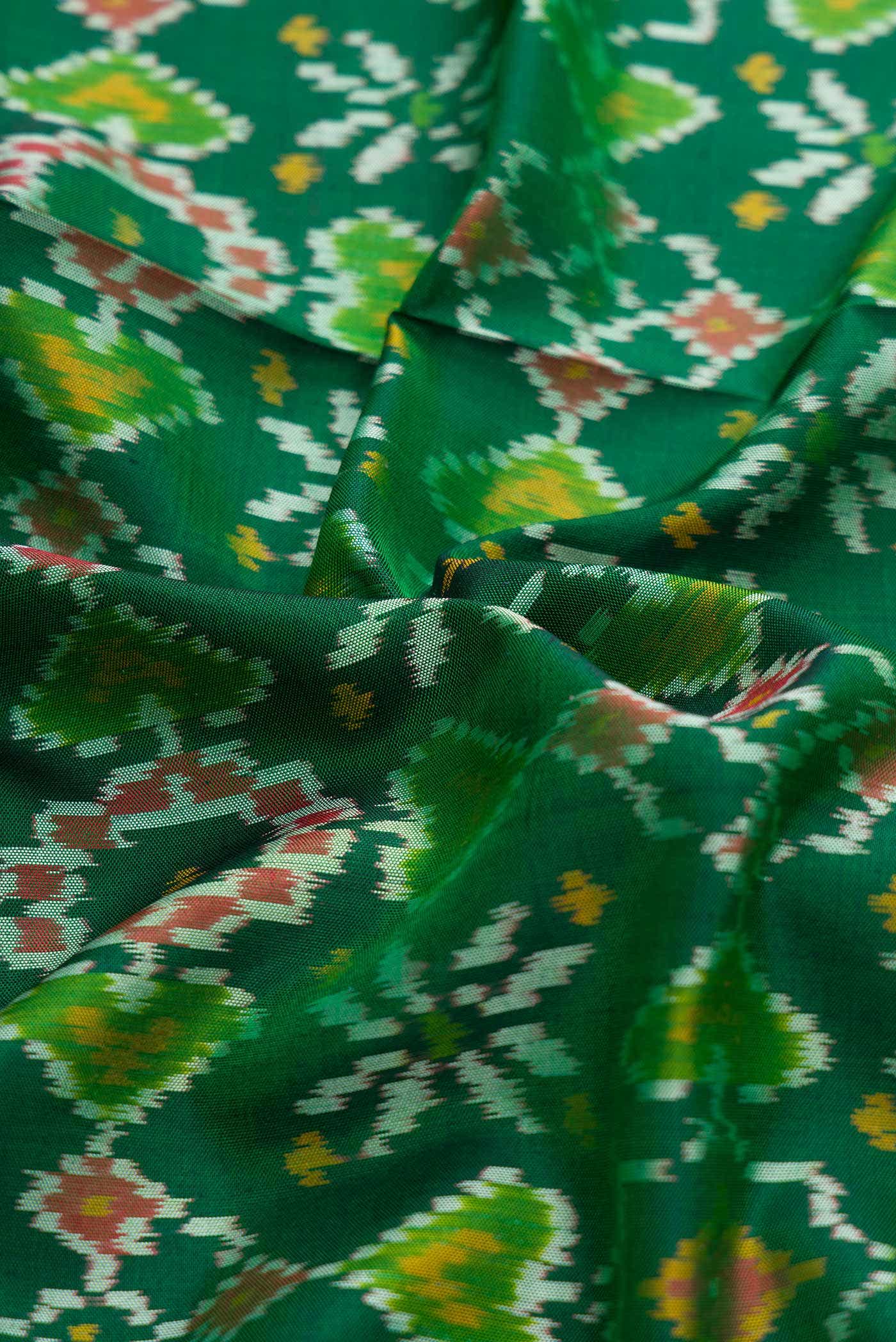 Green Dual Tone Rajkot Patola Silk Saree
