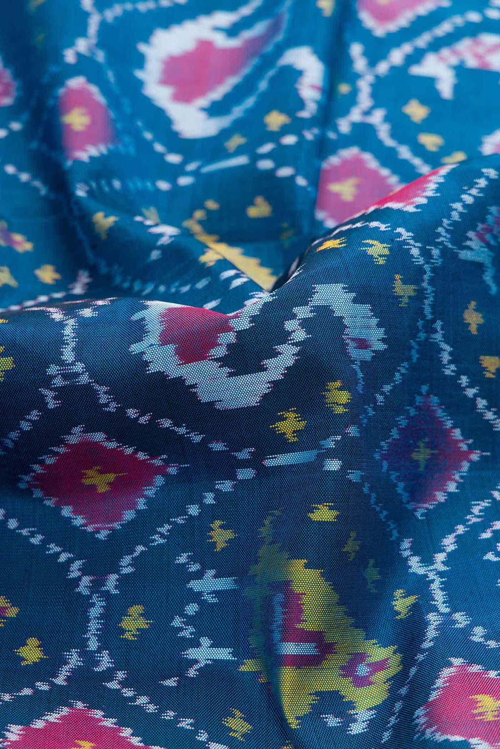 Blue Dual Tone Rajkot Patola Silk Saree