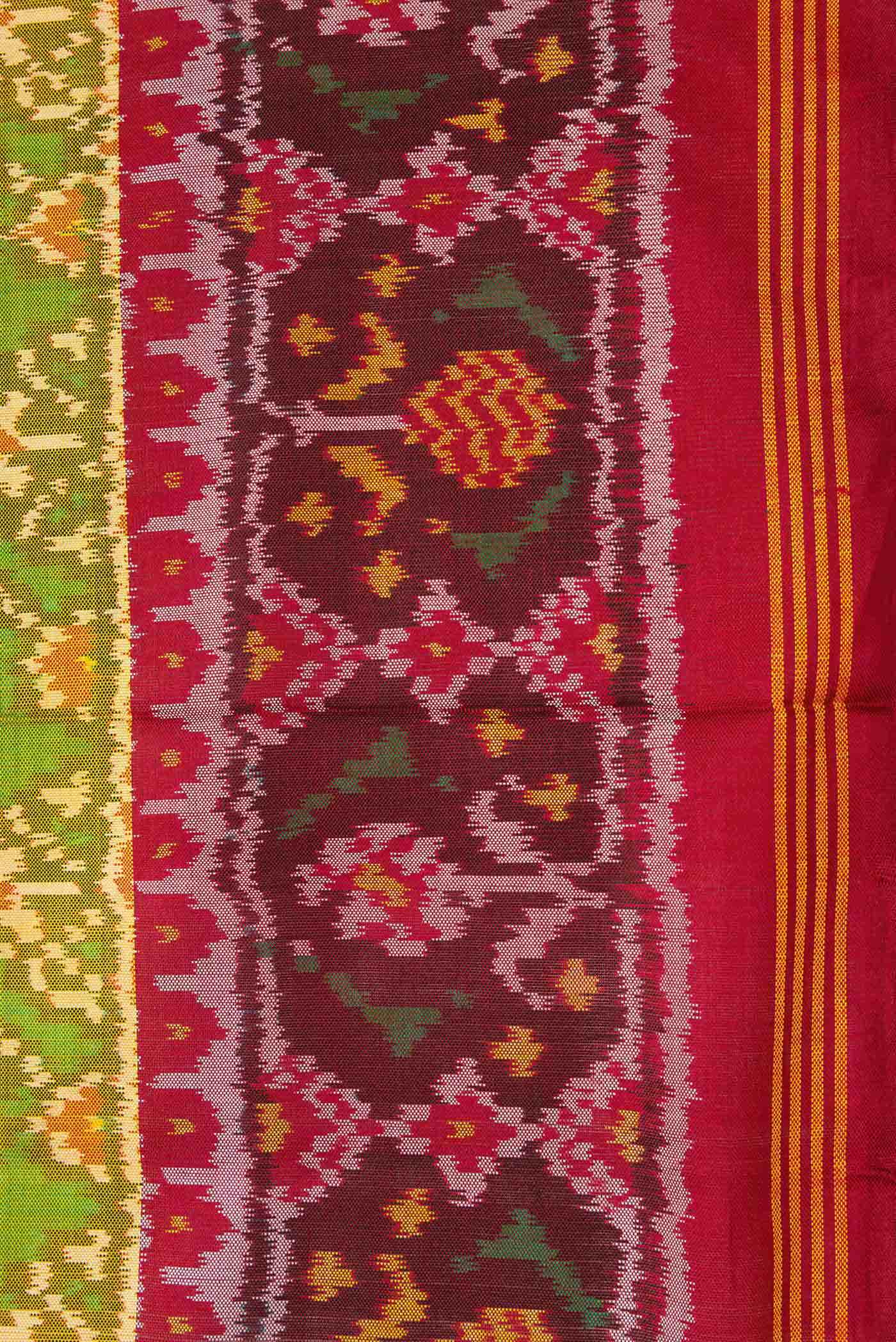 Green Dual Tone Rajkot Patola Silk Saree