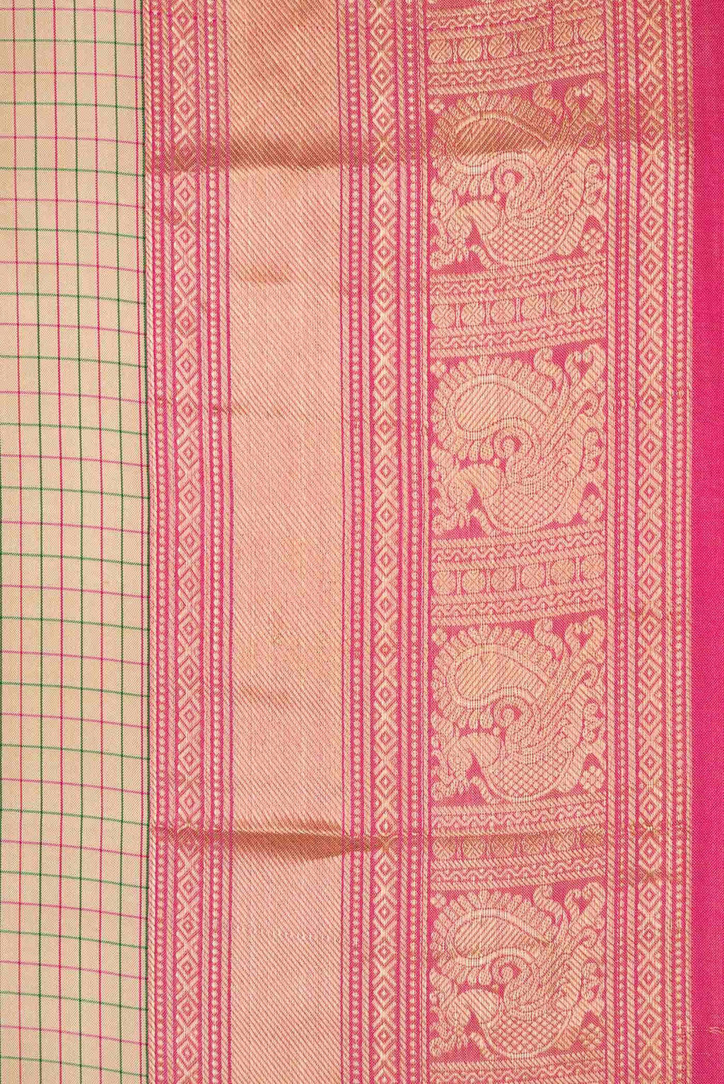 Beige Dual Tone Kanchipuram Silk Saree