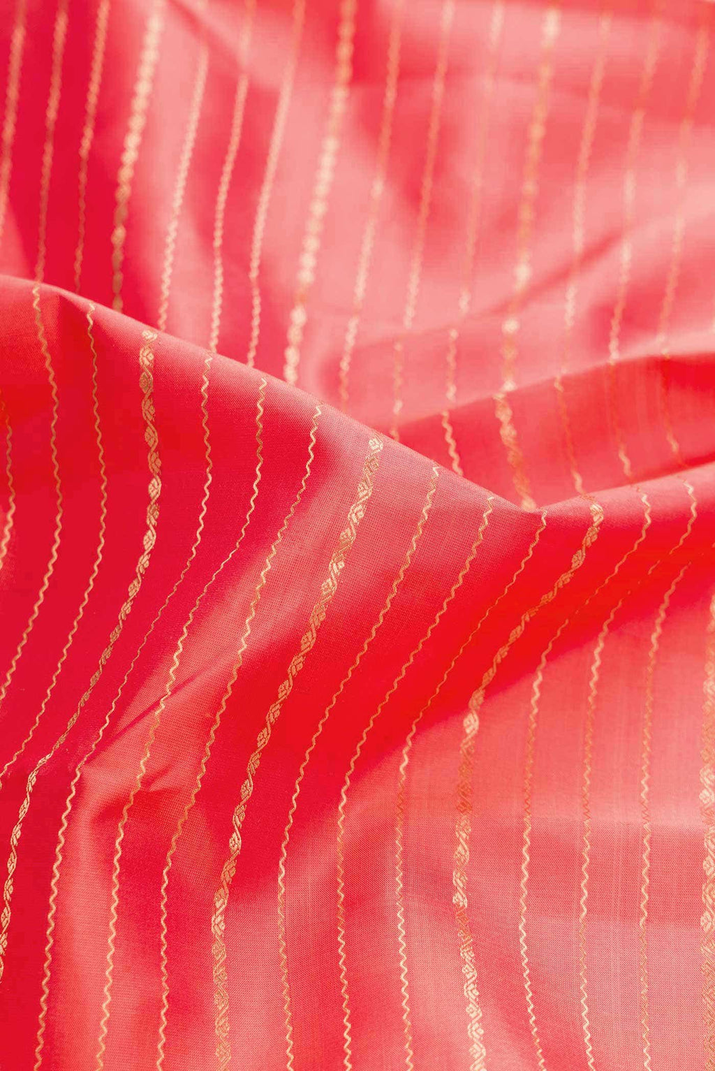 Golden Peach Dual Tone Kanchipuram Silk Saree