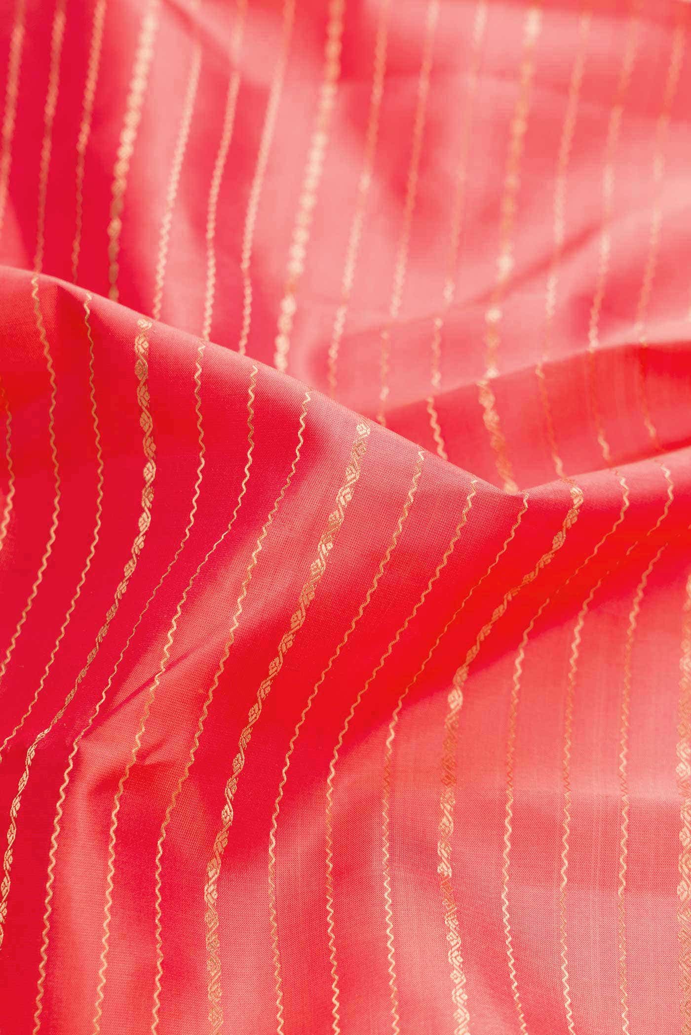Golden Peach Dual Tone Kanchipuram Silk Saree