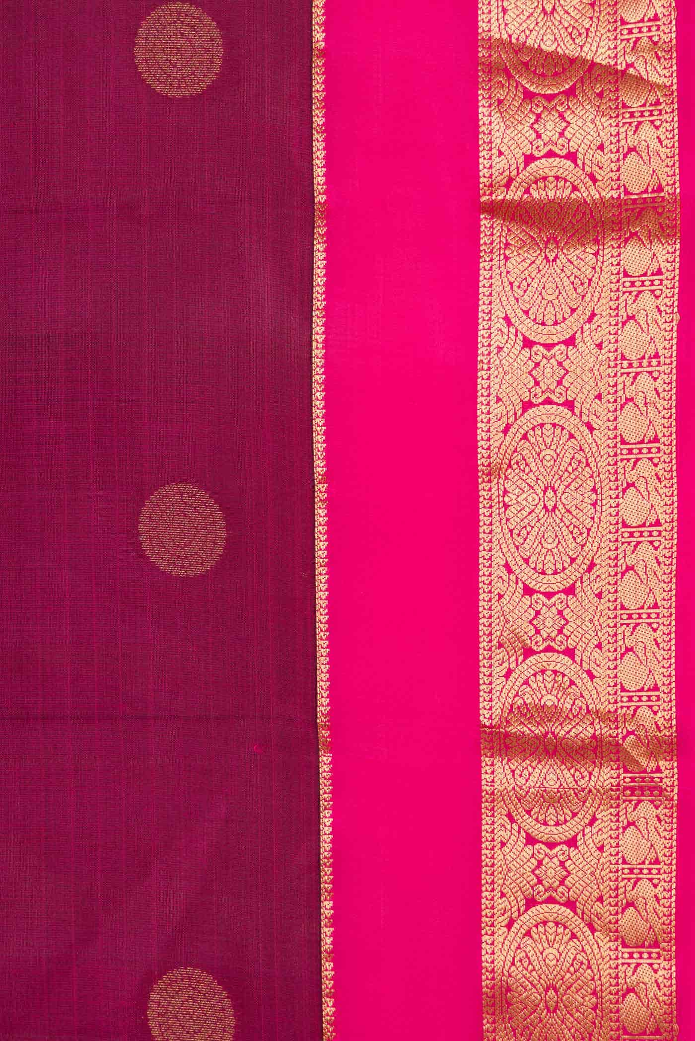 Magenta Dual Tone Kanchipuram Silk Saree
