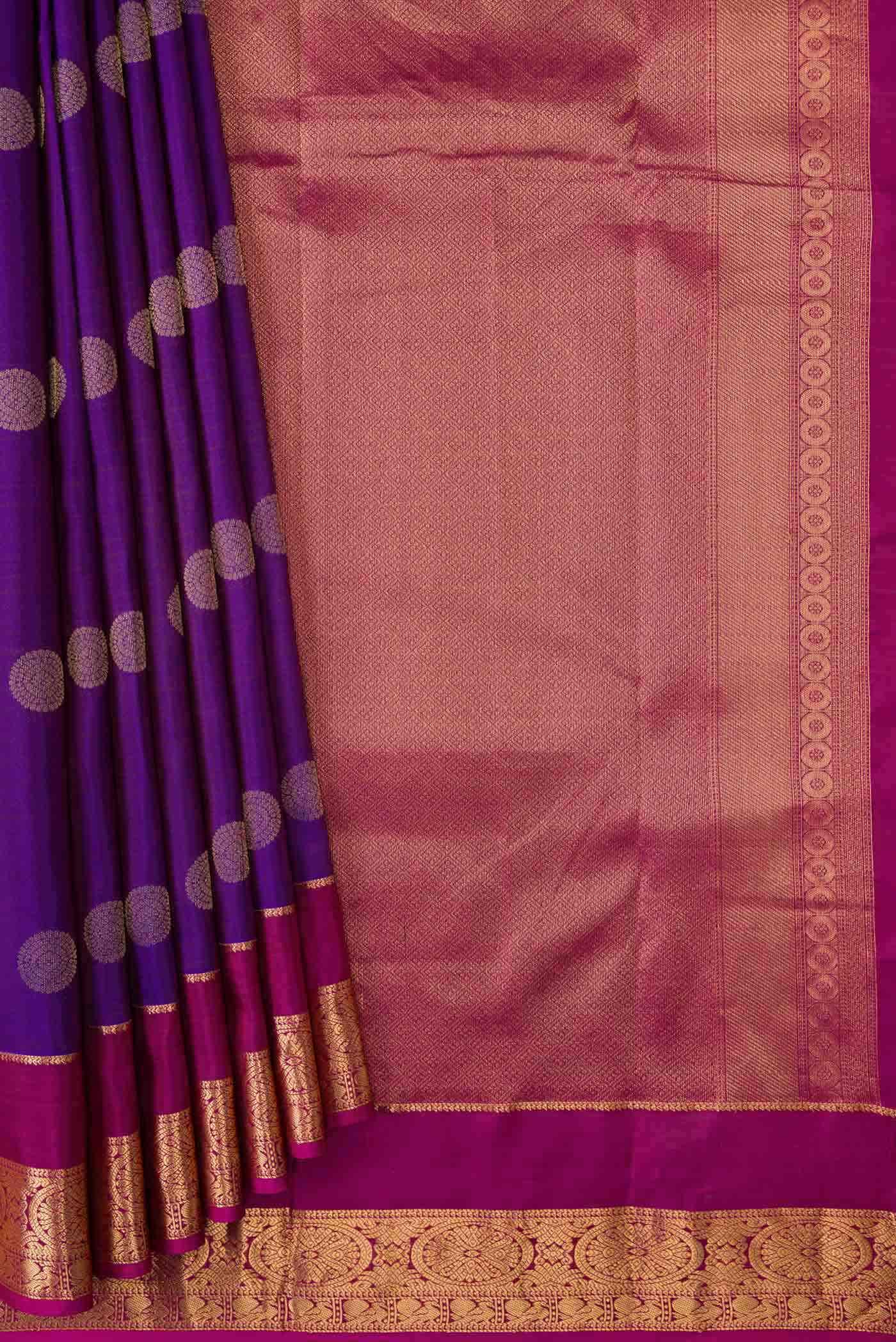 Royal Blue Dual Tone Kanchipuram Silk Saree