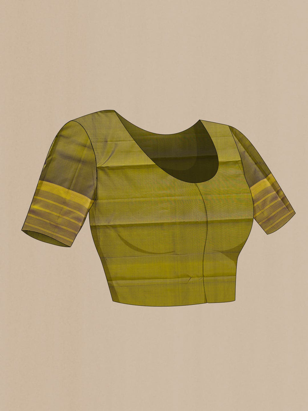 Parrot Green Dual Tone Kanchipuram Silk Saree