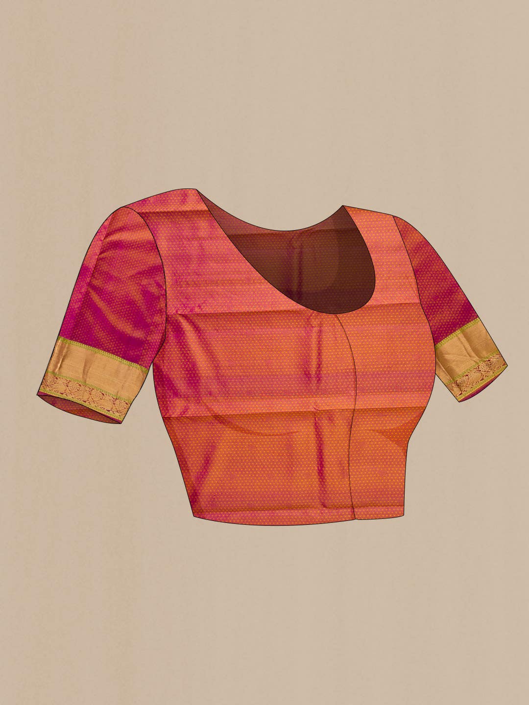 Mustard Dual Tone Kanchipuram Silk Saree